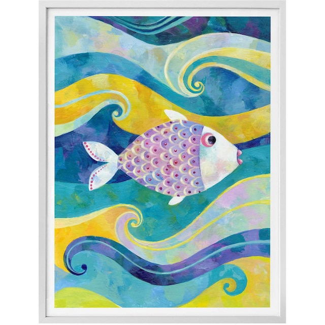 (1 Poster Blau«, »Ananas Fisch St.), ohne Poster bei online Wall-Art Bilderrahmen Blume Meeresfrüchte, OTTO &
