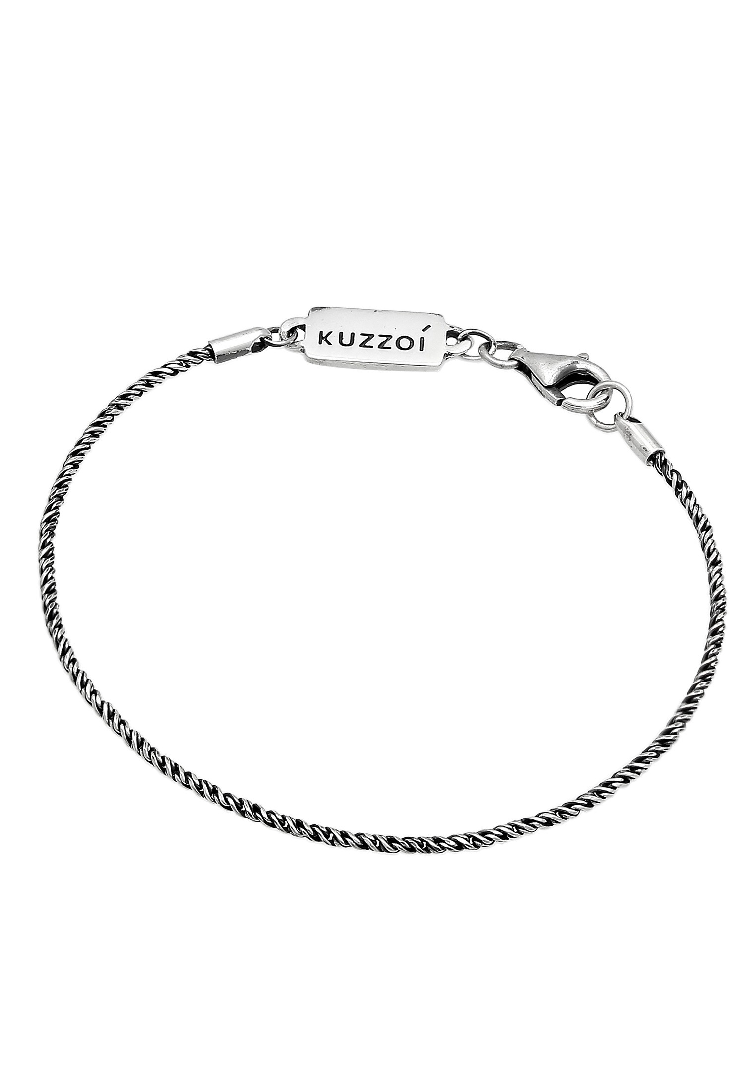 Kuzzoi Armkette »Armband Herren Basic Kordelkette Gedreht 925 Silber«