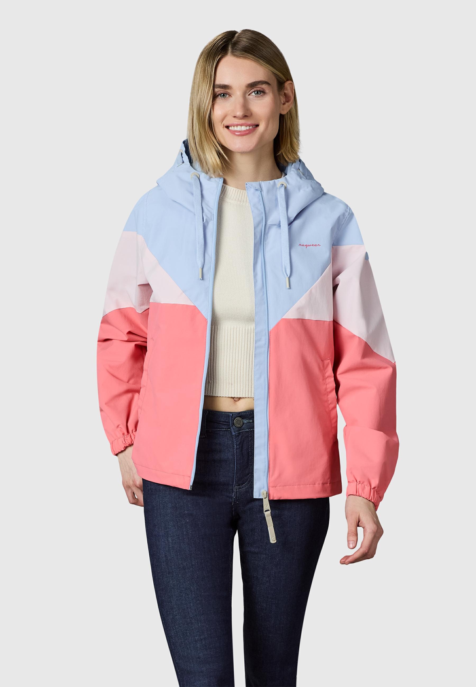 Ragwear Funktionsjacke »Übergangsjacke Rochele« mit Kapuze wasserdichte Damen Übergangsjacke mit großer Kapuze