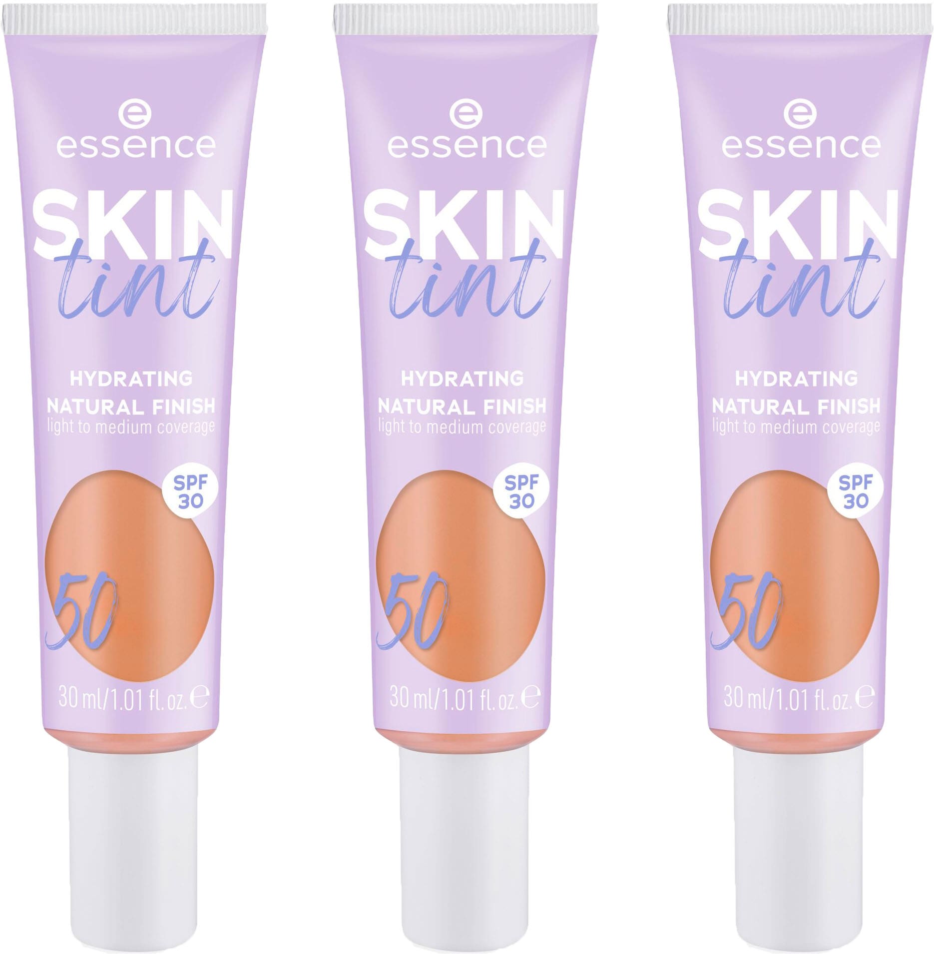 Essence Foundation »SKIN tint«, (3er Pack), mit veganen Inhaltsstoffen