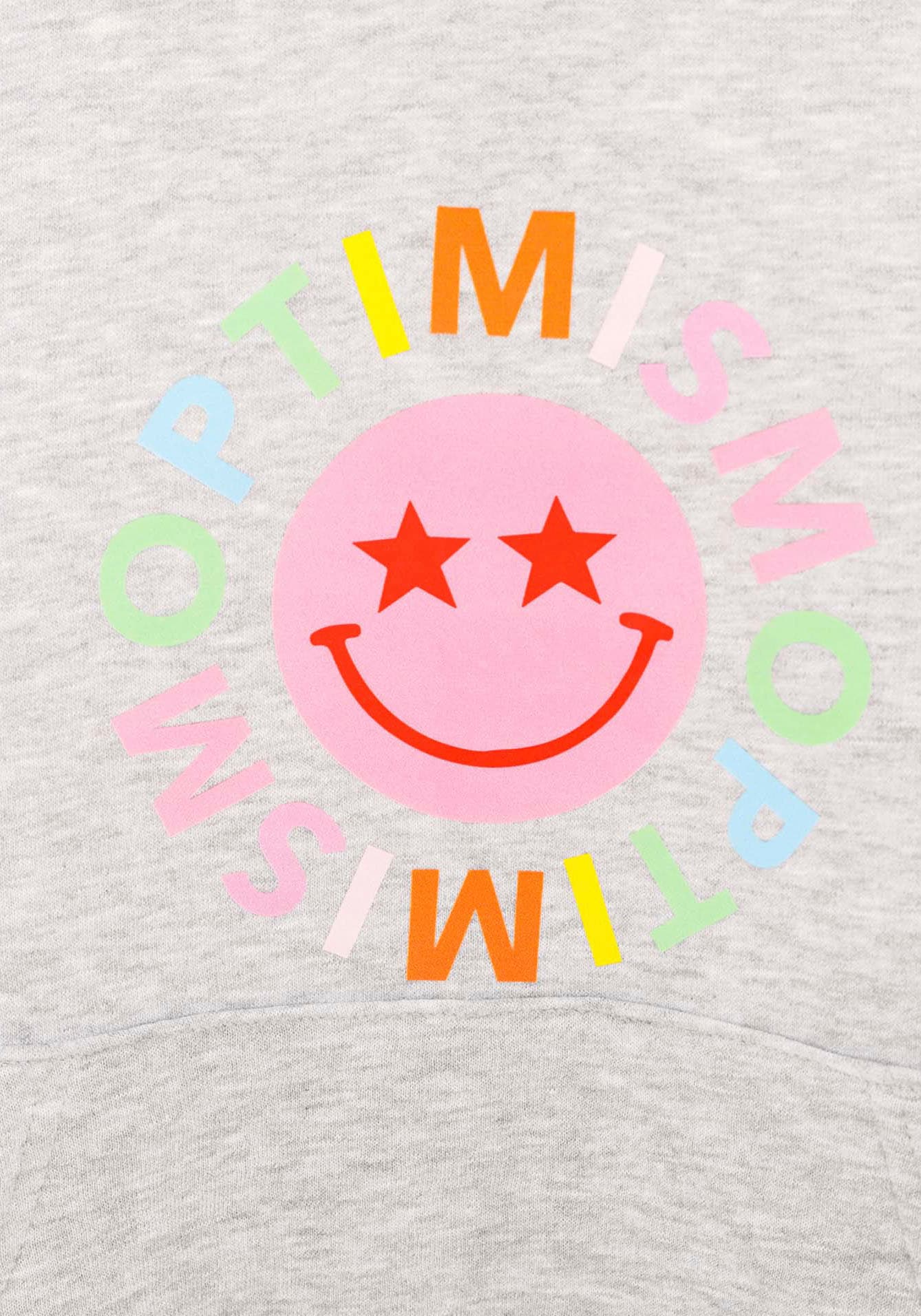 Zwillingsherz Hoodie »"Optimism"KIDS«, mit Smiley, buntem Schriftzug und Details in Neonfarben