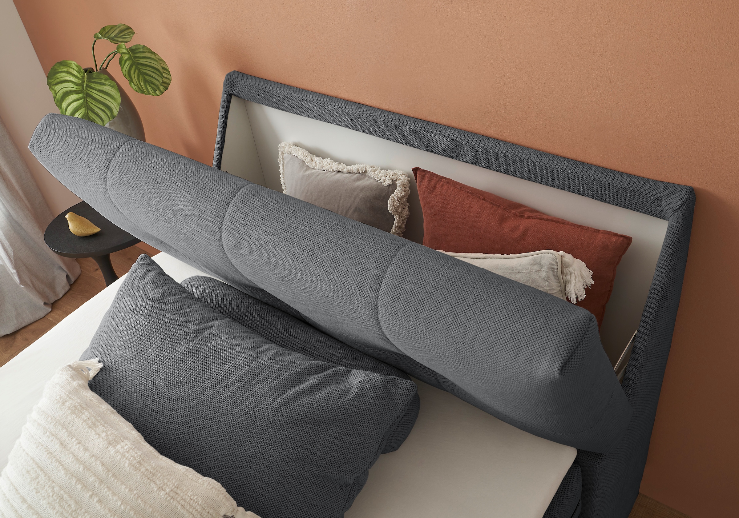 ED EXCITING DESIGN Boxspringbett »Toulouse«, inkl. Motor, inkl. Stauraum im Kopfteil