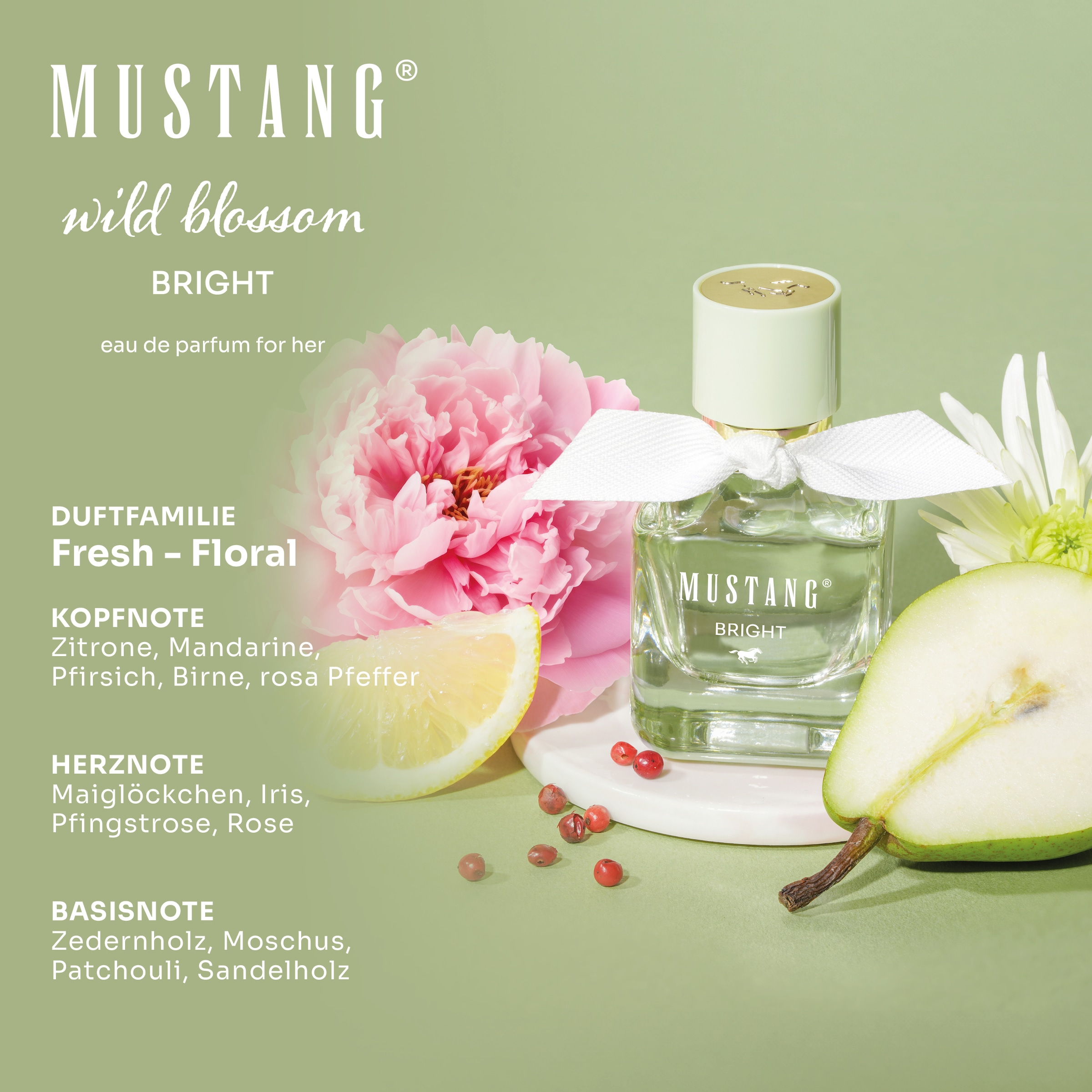 MUSTANG Eau de Parfum »WILD BLOSSOM BRIGHT FOR HER EDP« 30 ml