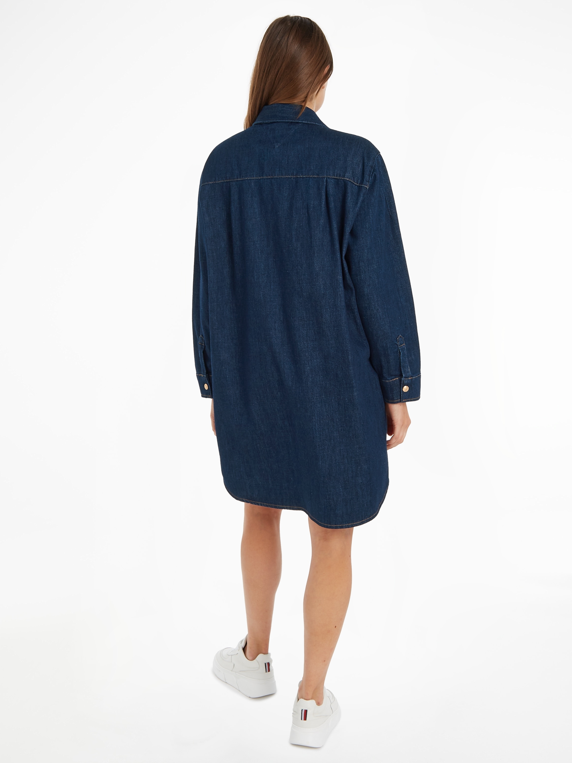 Tommy Hilfiger Jeanskleid »DNM SHIRT bestellen durchgehender OTTO NALA«, DRESS bei Druckerleiste LS mit online