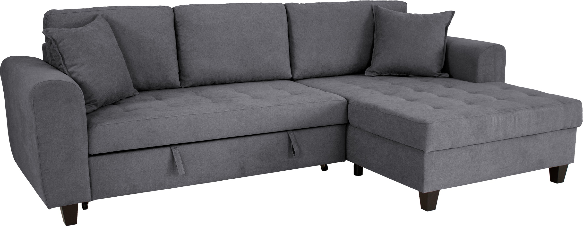 Trends by HG Ecksofa »Moritz, L-Form« inkl. Bettfunktion und Bettkasten, inkl. 2 Zierkissen