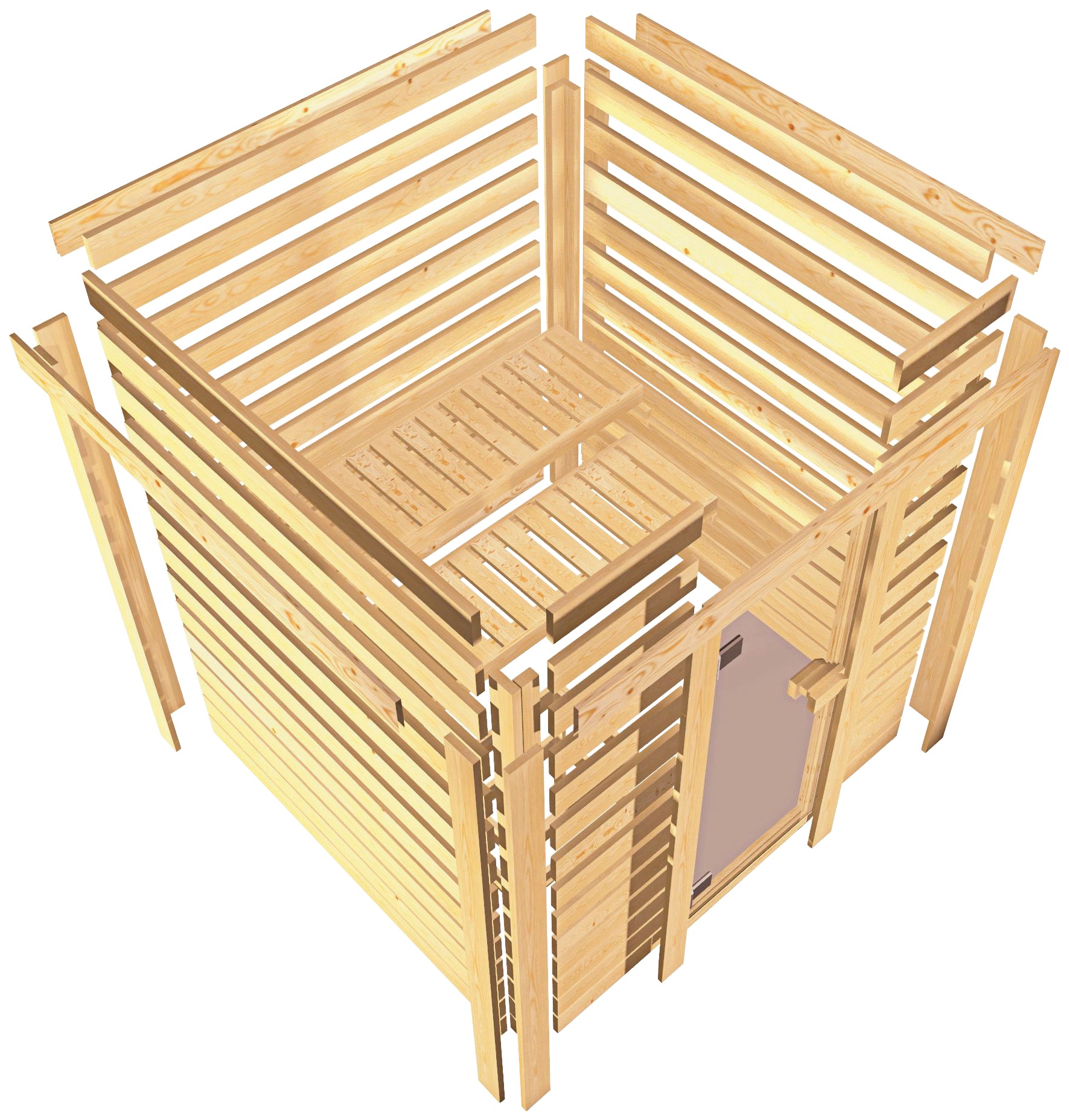 welltime Sauna »Josie«, 9-kW-Bio-Ofen mit ext. Steuerung
