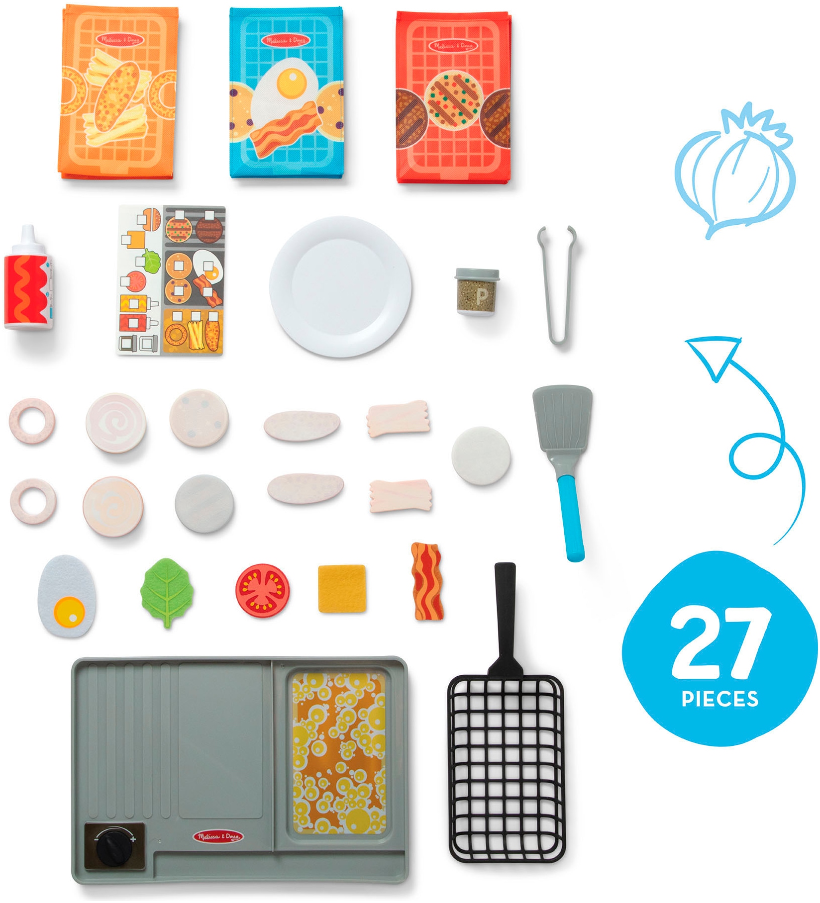 Spin Master Kinder-Grill »Melissa & Doug Water WOW Grill«, mit Farbwechseleffekt