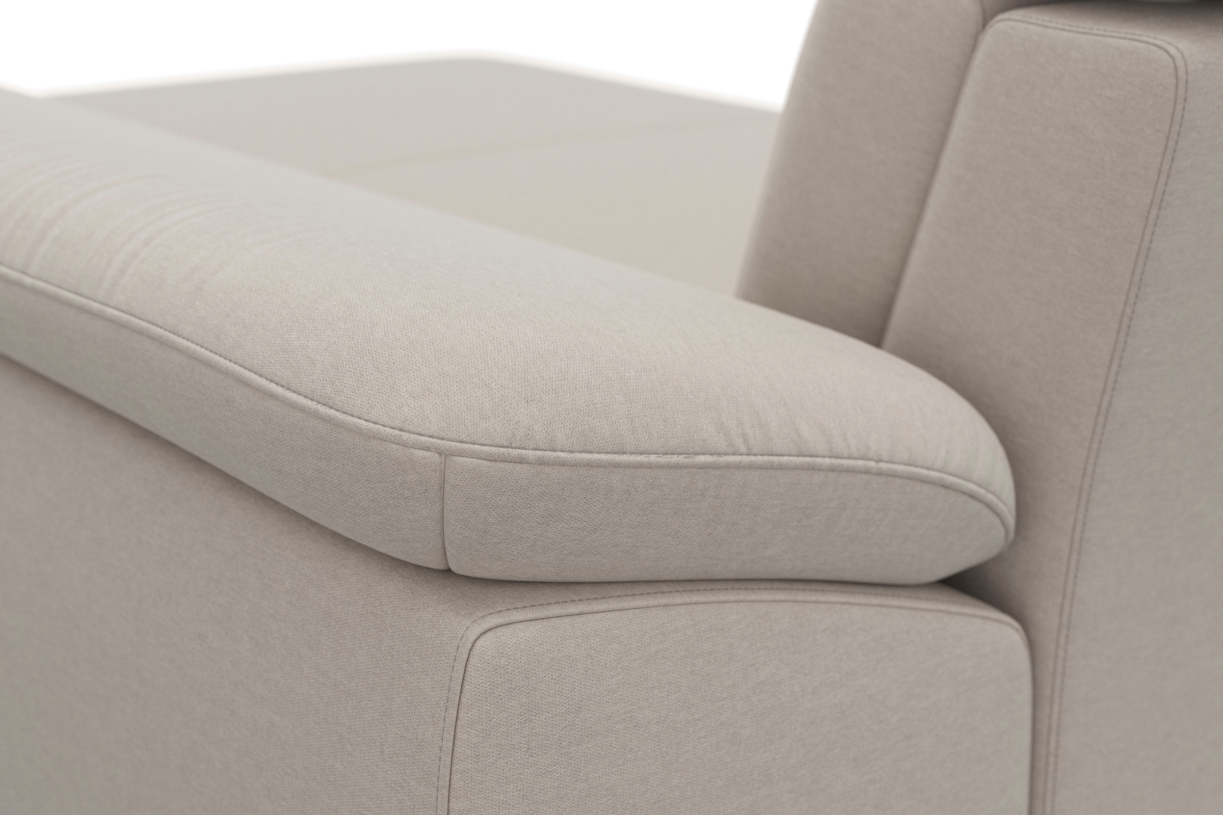 sit&more Wohnlandschaft »Cabrio U-Form, mit Sitztiefenverstellung, Arm- und Kopfteilverstellung«, 3 Nierenkissen, Federkern, optional Bettfunktion und Stauraum