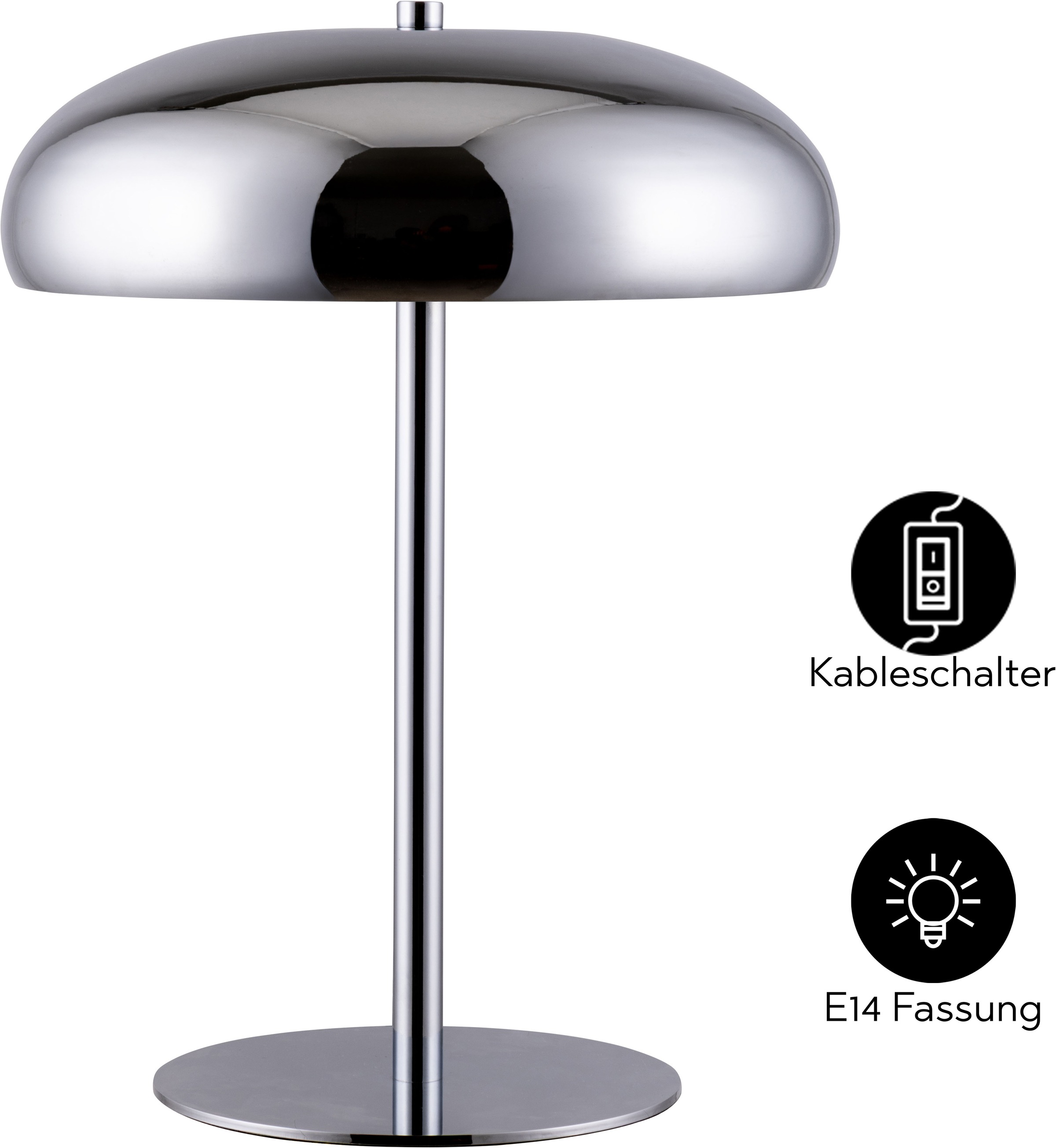 OTTO home Tischleuchte »Jessee« E14 1 Stk. blendfreies Licht - ideal als Deko- oder Nachttischleuchte