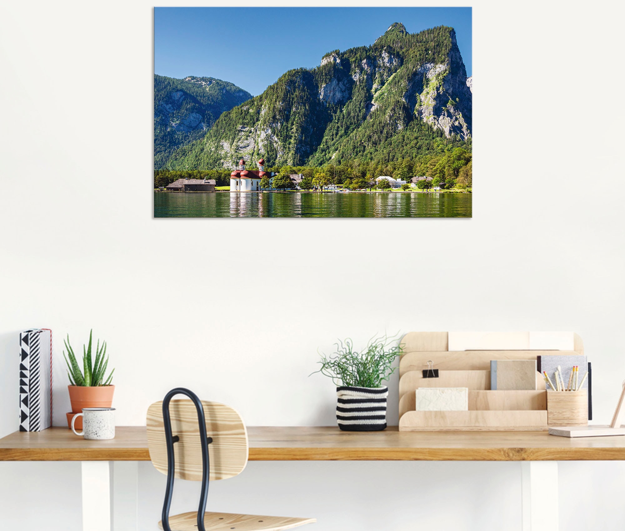 Artland Wandbild »Blick auf den Königssee« Berge & Alpenbilder 1 Stk. tlg. als Alubild, Leinwandbild in verschied. Größen
