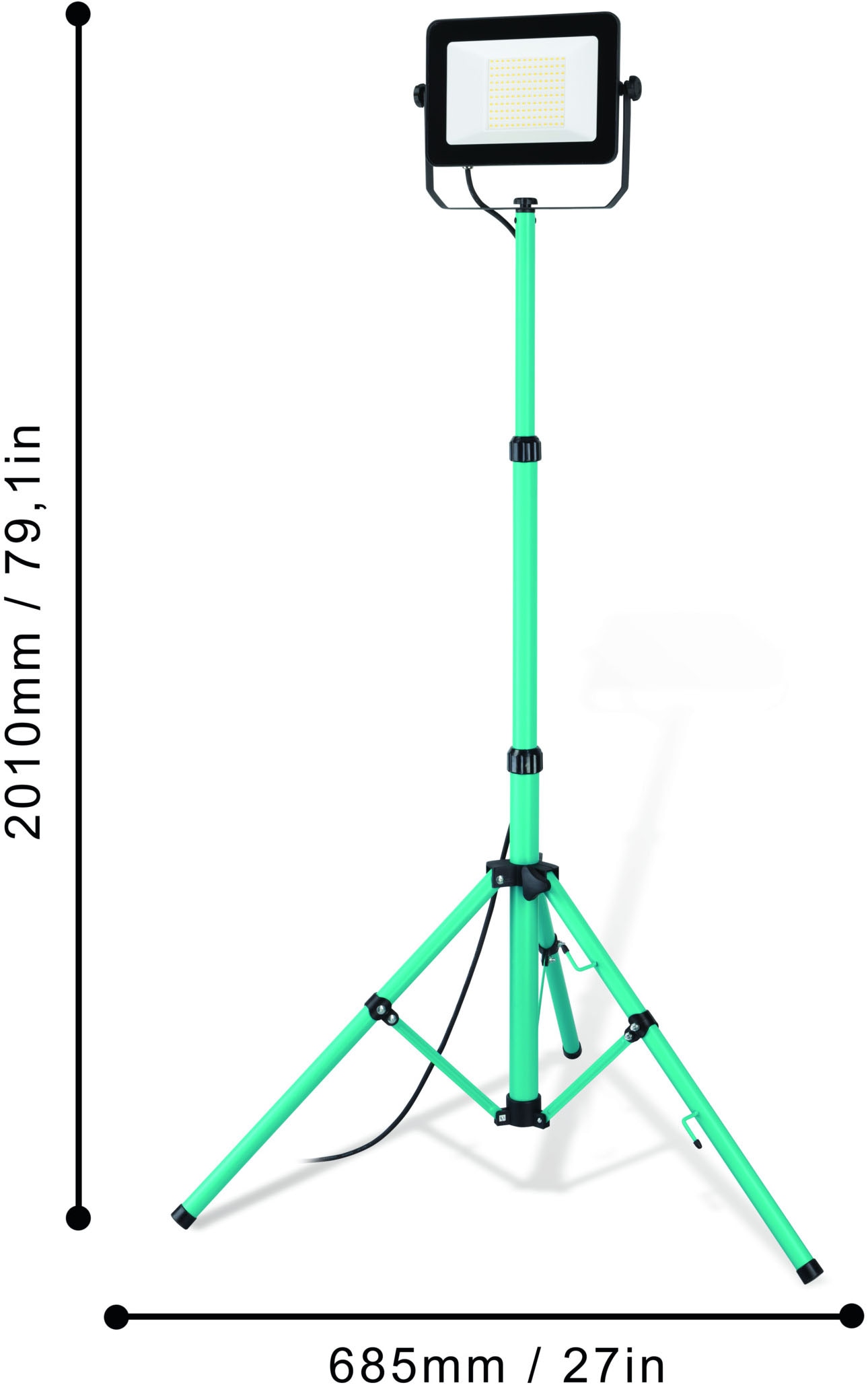 EGLO Deckenstrahler »AVELAR Strahler - Alu, Kunststoff - LED - 100W - IP65« LED-Modul 1 Stk. Neutralweiß LED Baustrahler, Arbeitsleuchte, Arbeitsscheinwerfer, L75xB68,5xH201cm