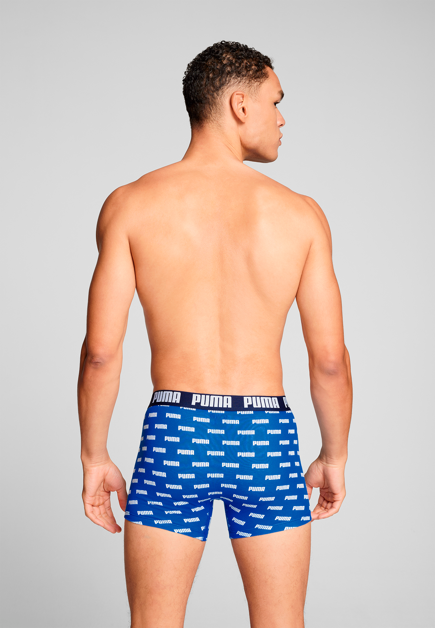 PUMA Boxershorts »PUMA MEN EVERYDAY LOGO PRINT BOXERS 2P« 2er Pack,  1x uni und 1x allover Logodruck