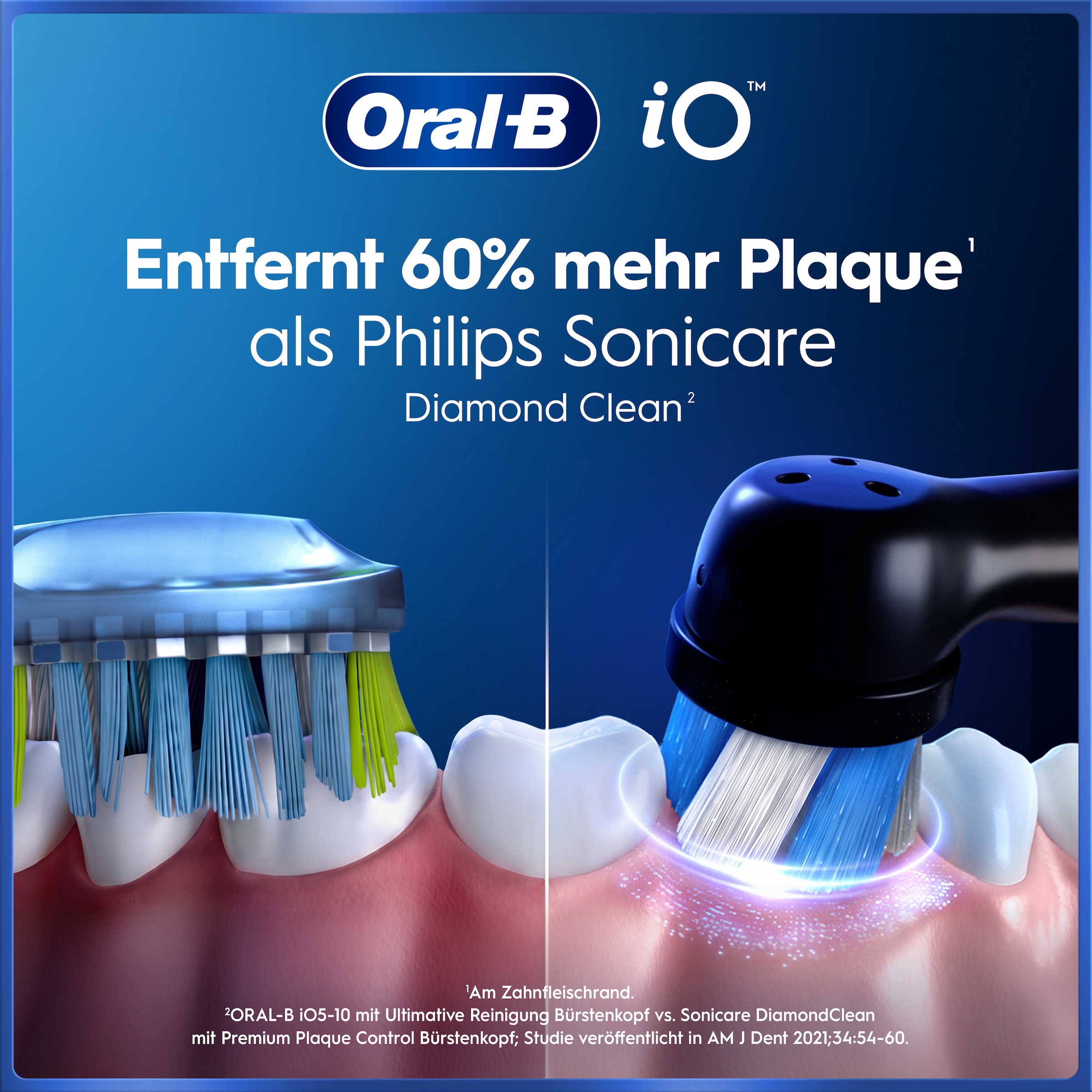 Oral-B Elektrische Zahnbürste »iO 5 Duopack« 2 Stk. Aufsteckbürsten mit Magnet-Technologie, LED-Anzeige, 5 Putzmodi, Reiseetui