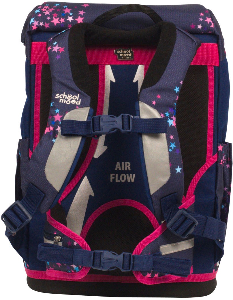 SCHOOL-MOOD® Schulranzen »Rebel Air+, Leni (Hund)«, retroreflektierende Flächen, aus recyceltem Material