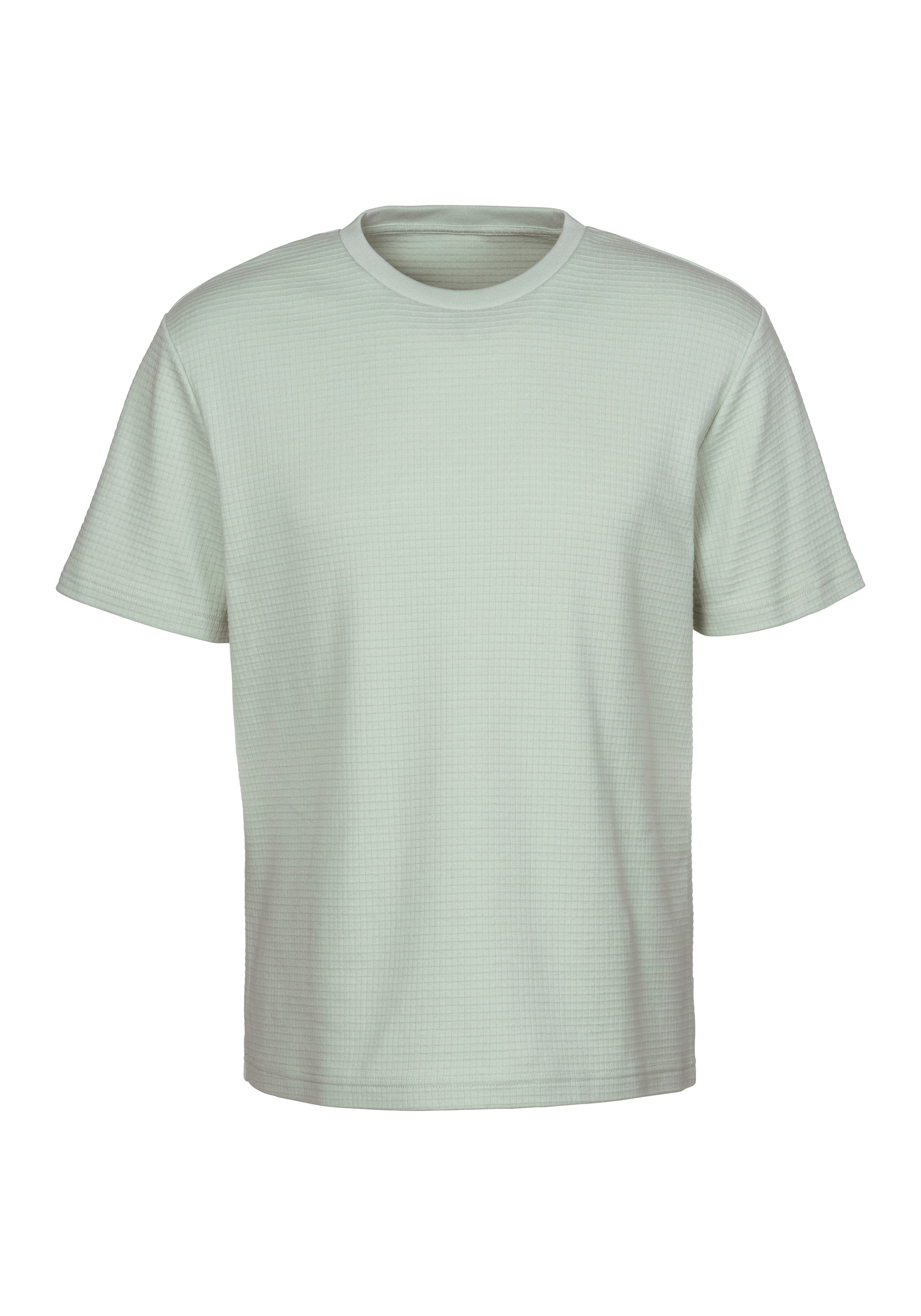 John Devin T-Shirt »mit Struktur«, Rundhalsshirt mit Struktur aus Baumwoll-Mix