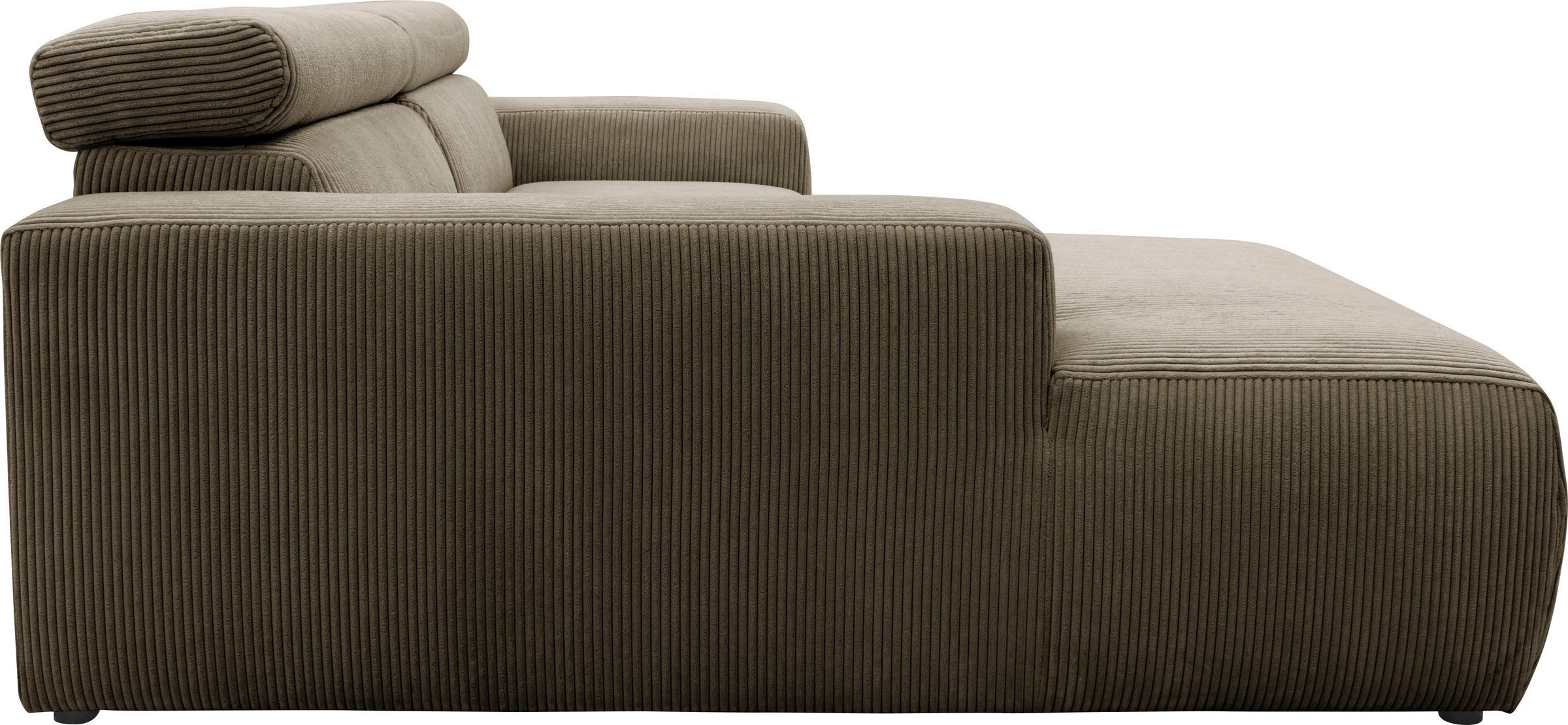 DOMO collection Ecksofa »Brandon kleine Ausführung B/T/H: 214/100/80 cm«, Mit Kopfteilverstellung, auch in Leder und Cord, L-Form