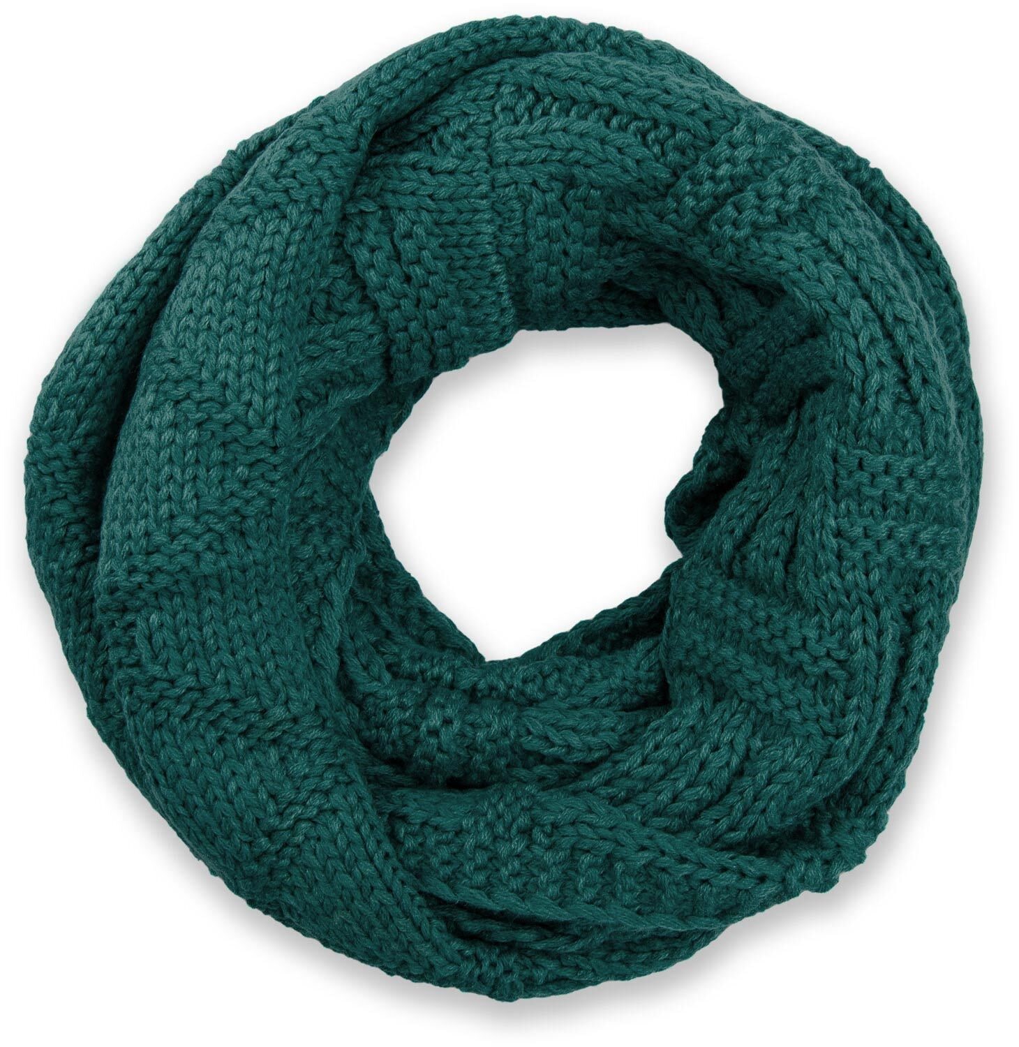 styleBREAKER Strickschal »Strick Loop mit Gitter und Rippenmuster« 1 Stk.