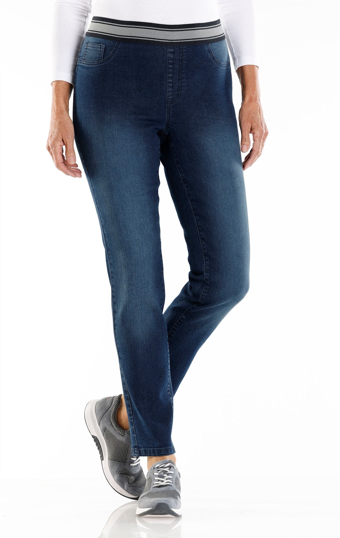Classic Basics Damen Schlupfjeans 1 Stk. tlg. in blau, Größe 26