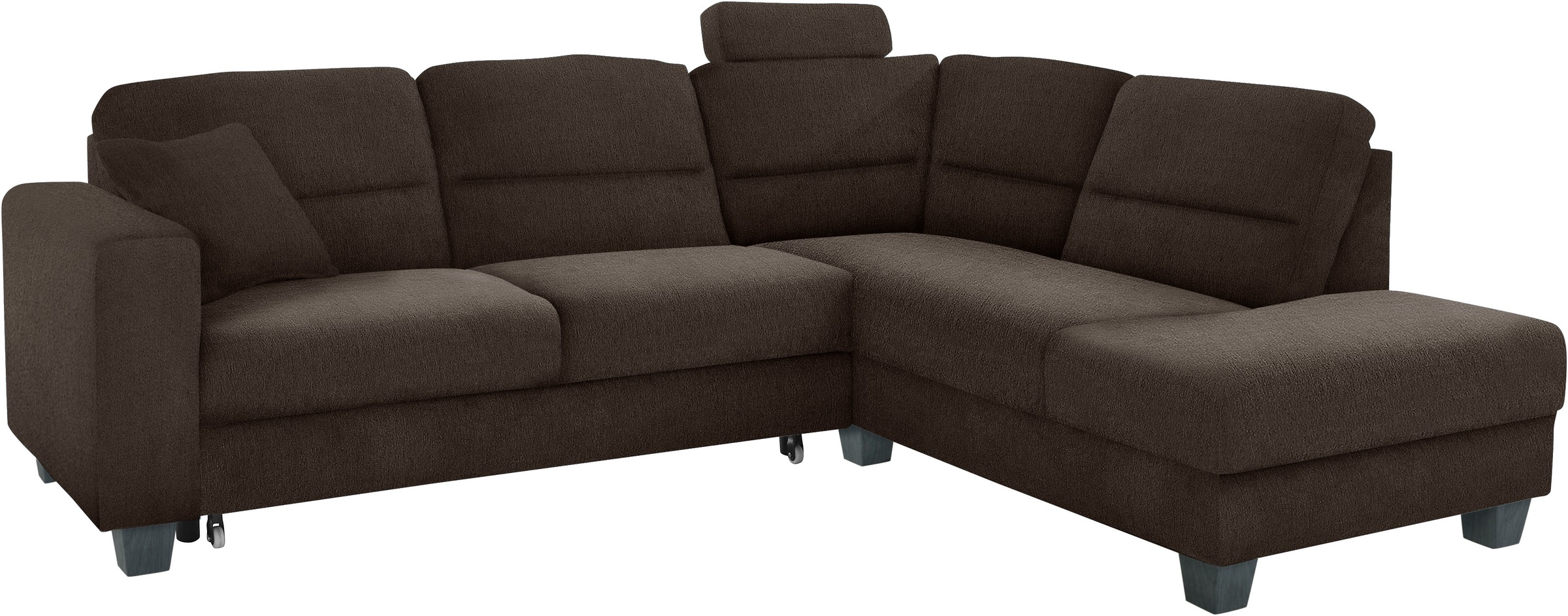 TRENDMANUFAKTUR Ecksofa »Chamber, zeitlos & elegant, bequem, L-Form«, inklusive einer Kopfstütze, wahlweise mit Schlaffunktion