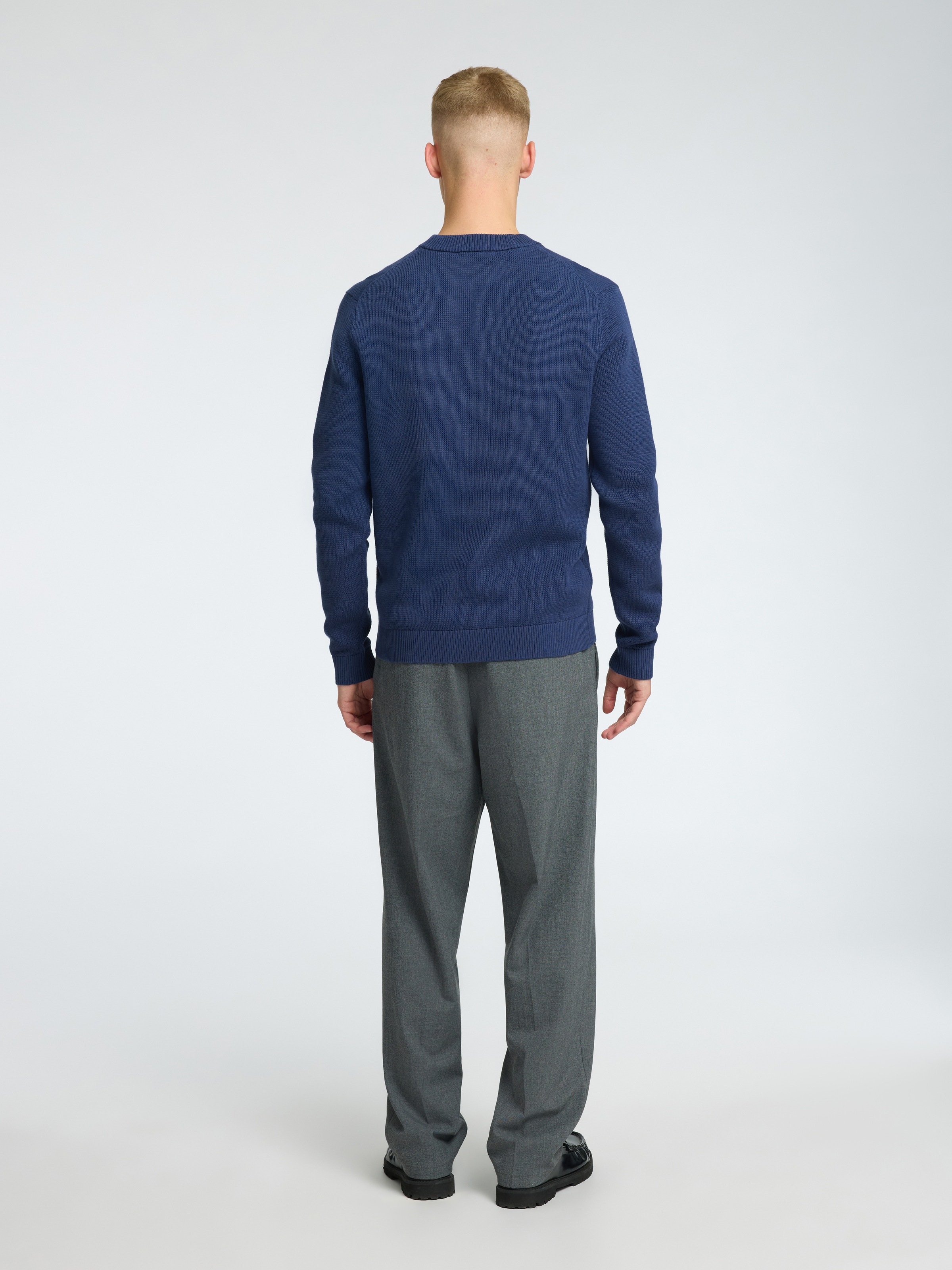 SELECTED HOMME Rundhalspullover »SLHDANE LS KNIT STRUCTURE CREW NECK NOOS«