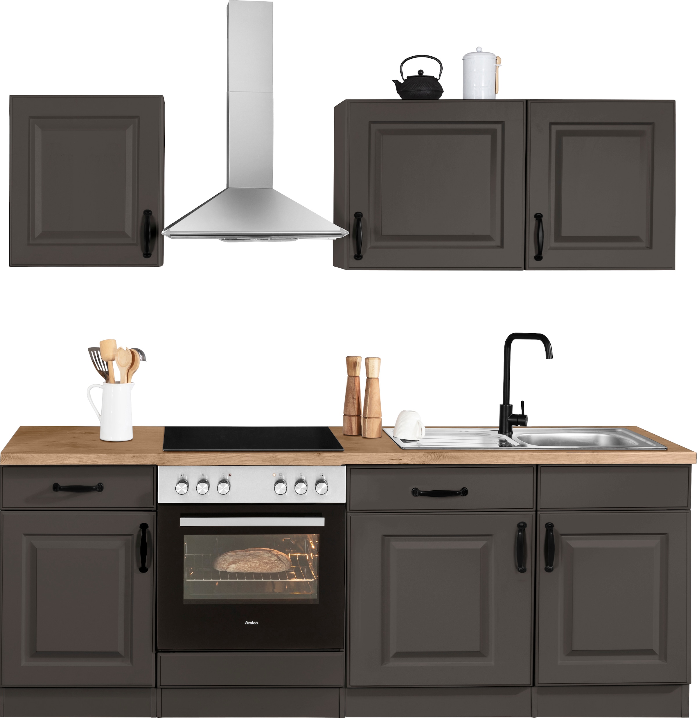 wiho Küchen Küchenzeile »Erla«, mit E-Geräten, Breite 220 cm im OTTO Online  Shop