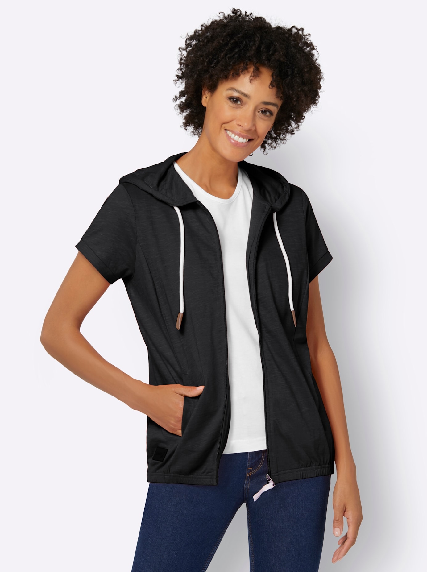 Casual Looks Shirtjacke »Sweatjacke«, (1 tlg.)