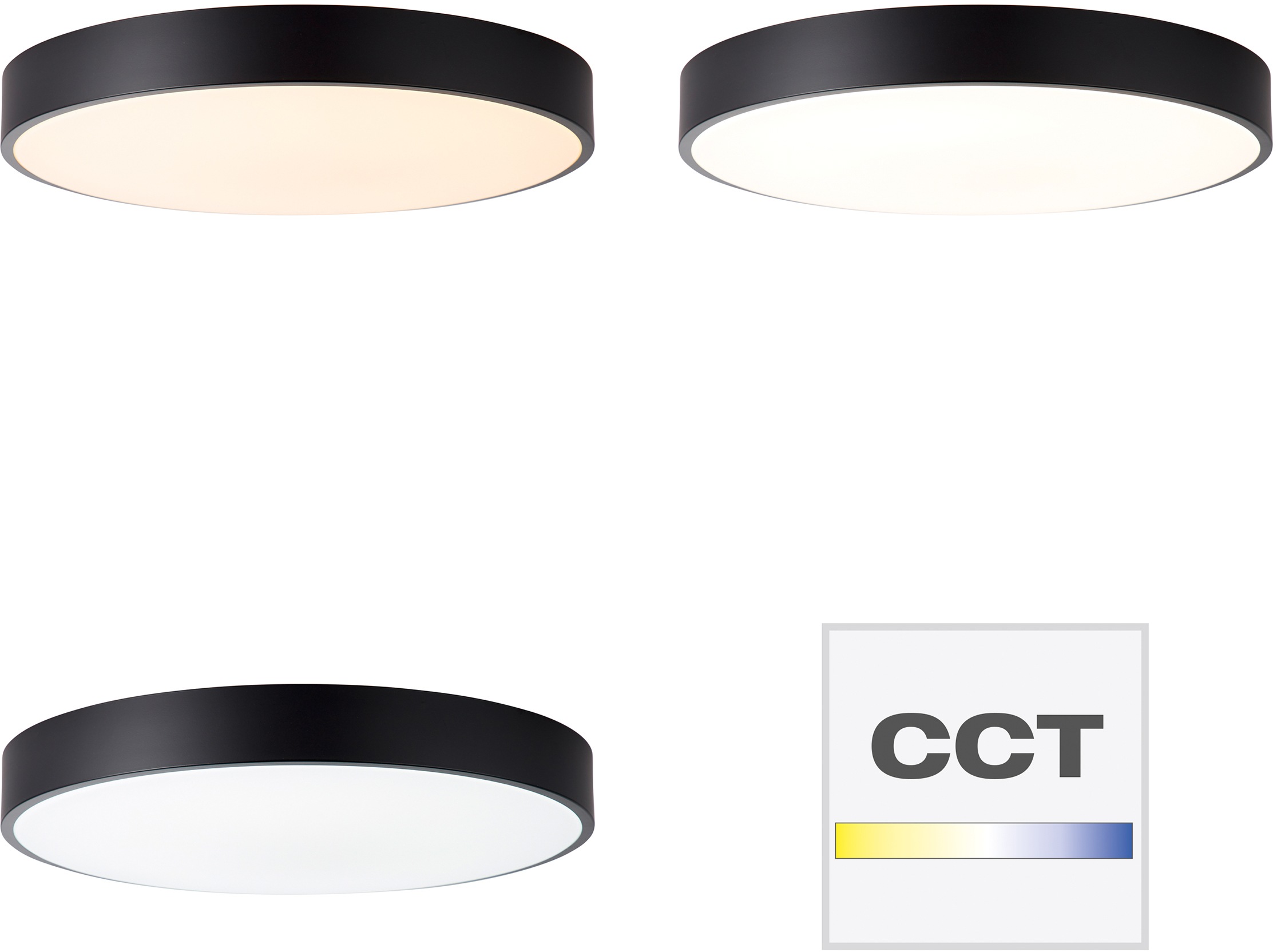 Brilliant Deckenleuchte »Slimline«, 1 flammig, Leuchtmittel LED-Modul | LED fest integriert, LED Deckenlampe 49cm weiß/schwarz