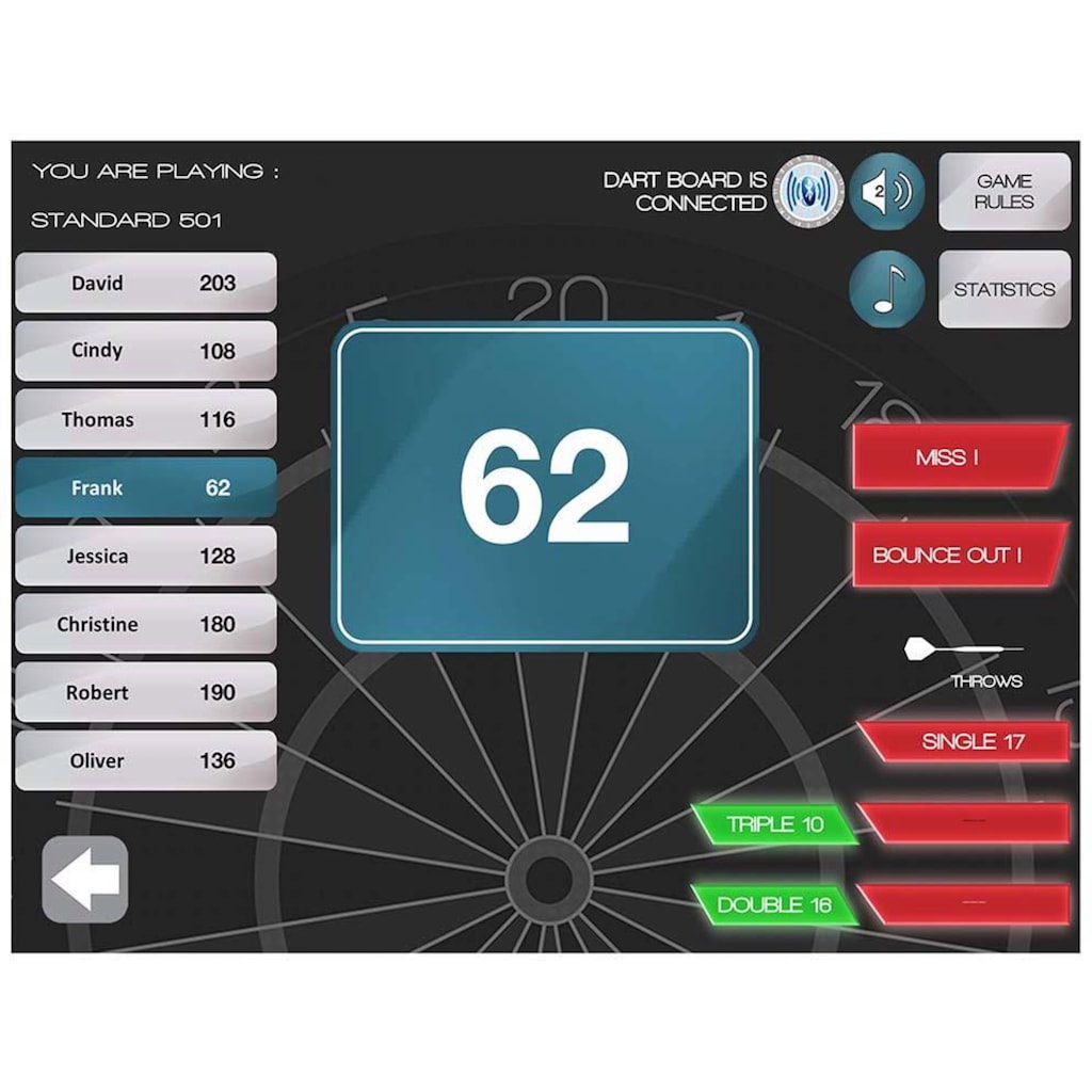 SMARTNESS® Dartscheibe »Elektronische Dartscheibe, Turbo Charger 4.0«