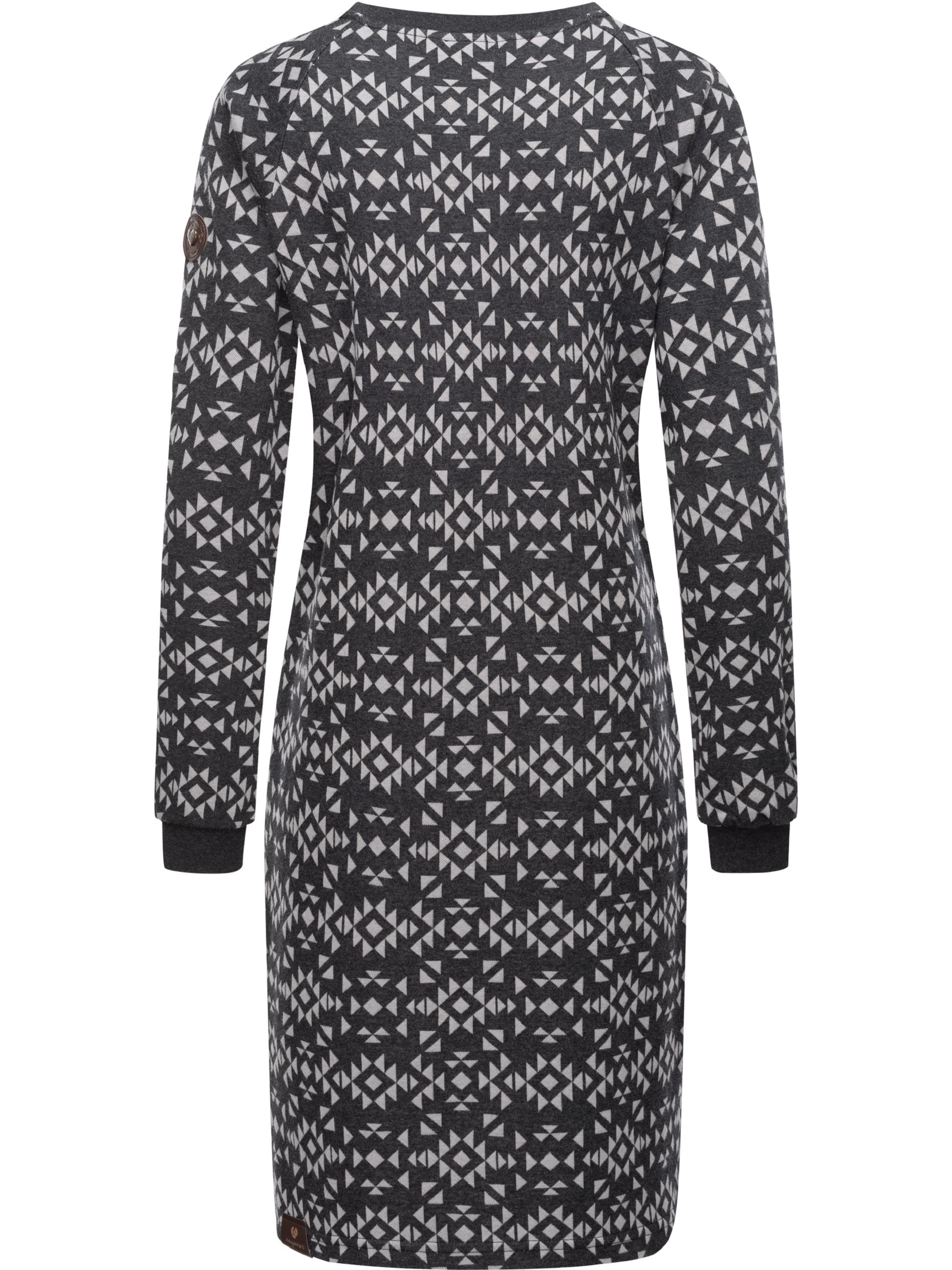 Ragwear Sweatkleid »Sweatkleid Dassa Aztec«, stylisches Langarmkleid für den Winter