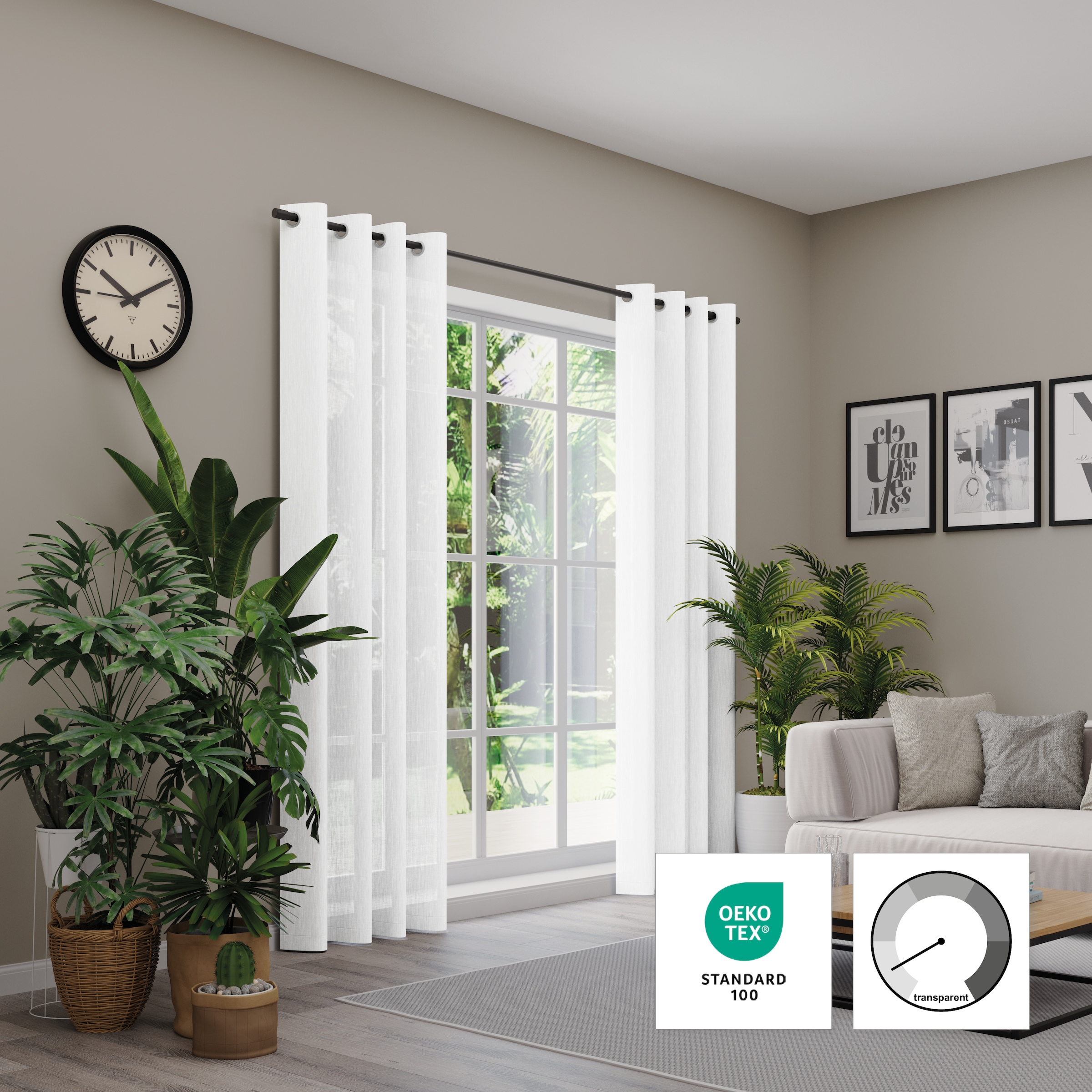 Neutex for you! Vorhang »Libre-ECO« Ösen 1 Stk. tlg. Breite 142 cm, nach Maß
