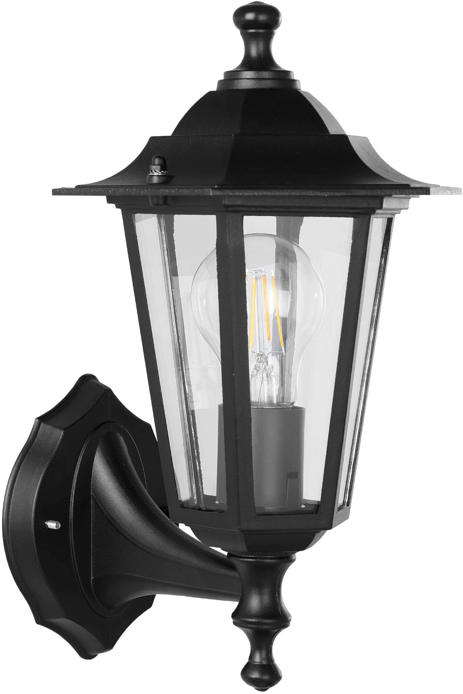 EGLO LED Wandleuchte »LATERNA 4 L16,5 x H32 x AL23 cm, spritzwassergeschützte Lampe« E27 1 Stk. Außen-Wandlampe Laterna 4, Lampe,  E27, IP44, L16,5 x H32 x AL23 cm