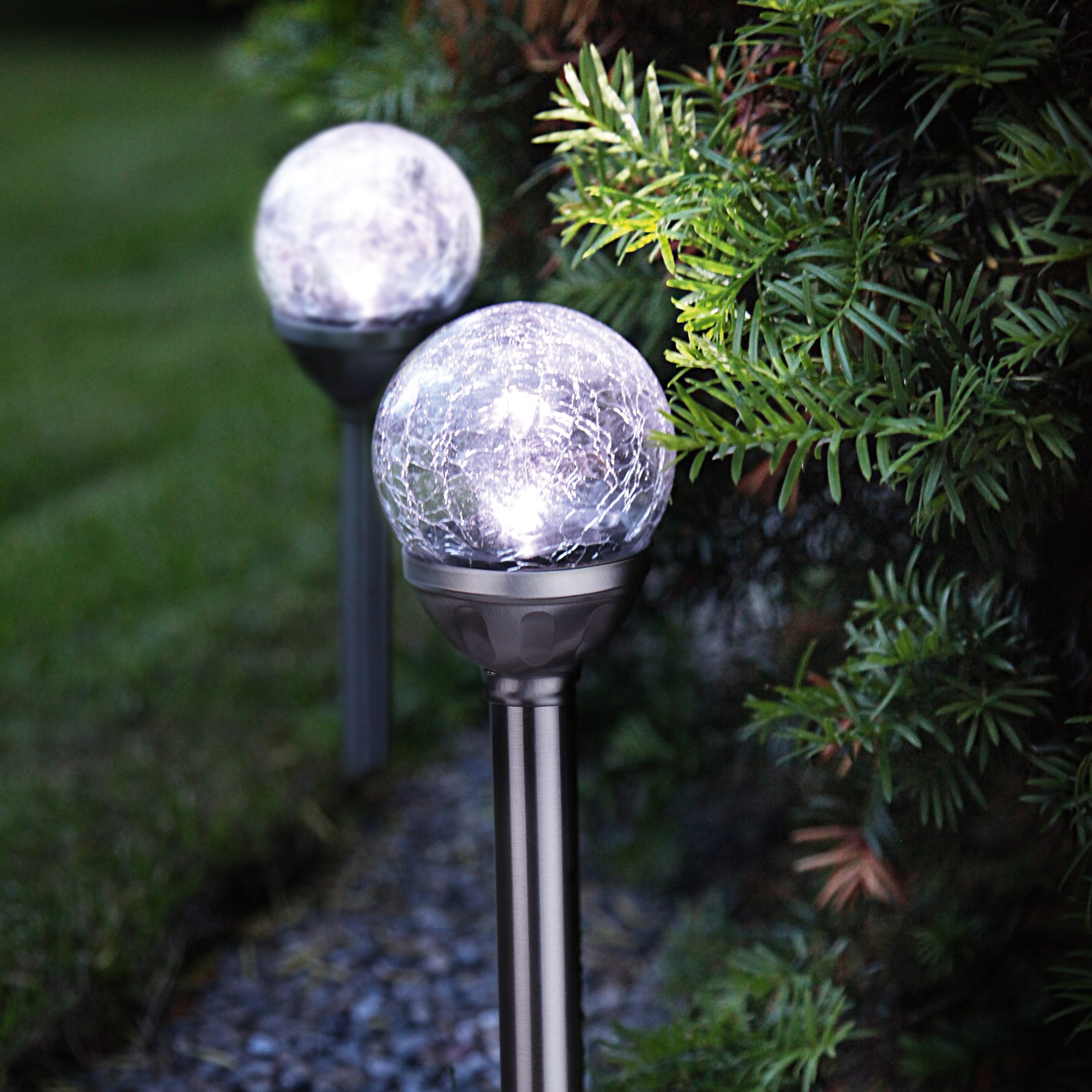 Parforce Traditional Hunting LED Solarleuchte »Solar-Wegleuchte Roma« LED-Board 2 Stk. Kaltweiß 2er-Set Solar-Wegeleuchten, 2 LEDs, Dämmerungssensor,