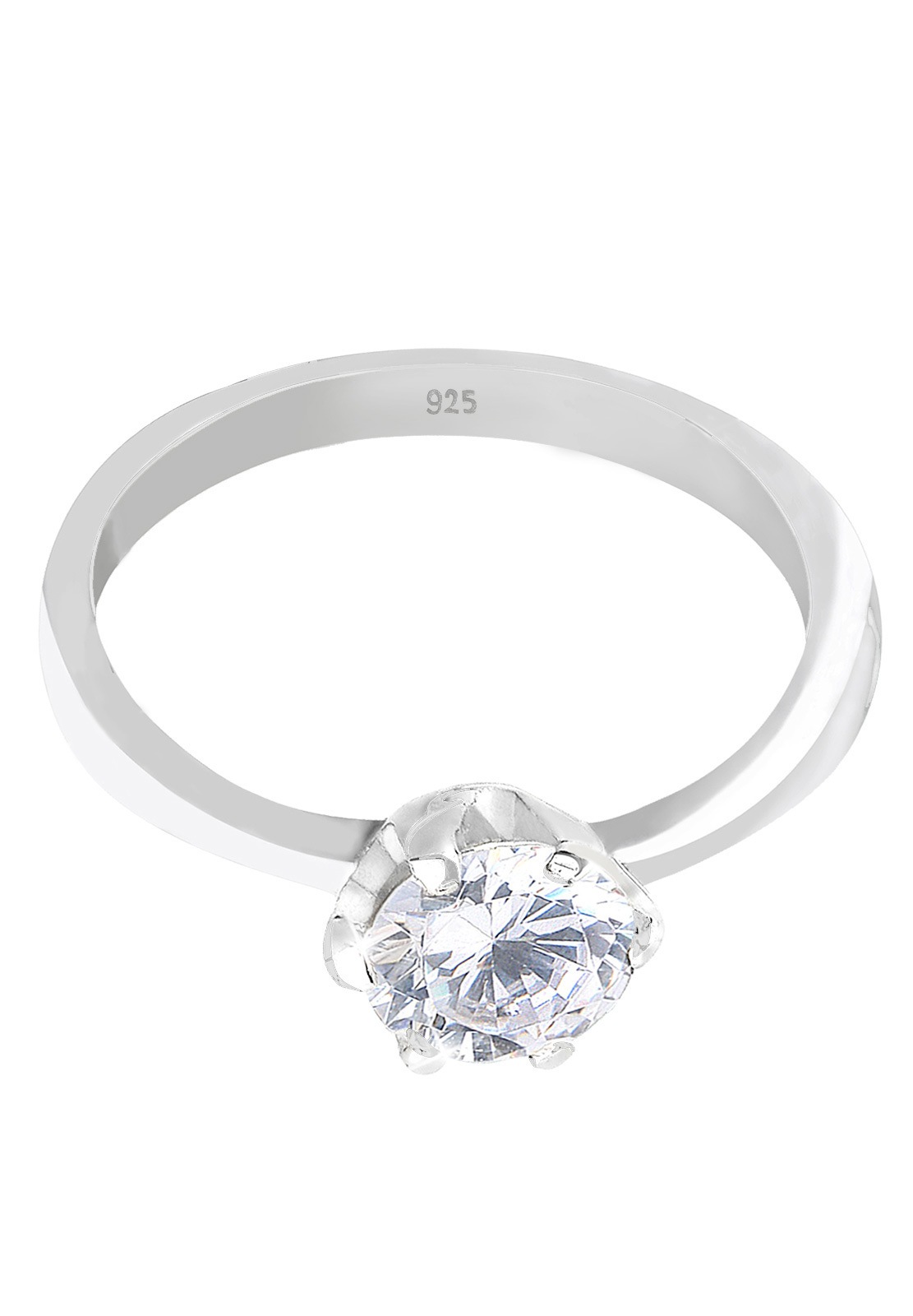 Elli Silberring »Ring Solitärring Zirkonia 925 Sterling Silber«