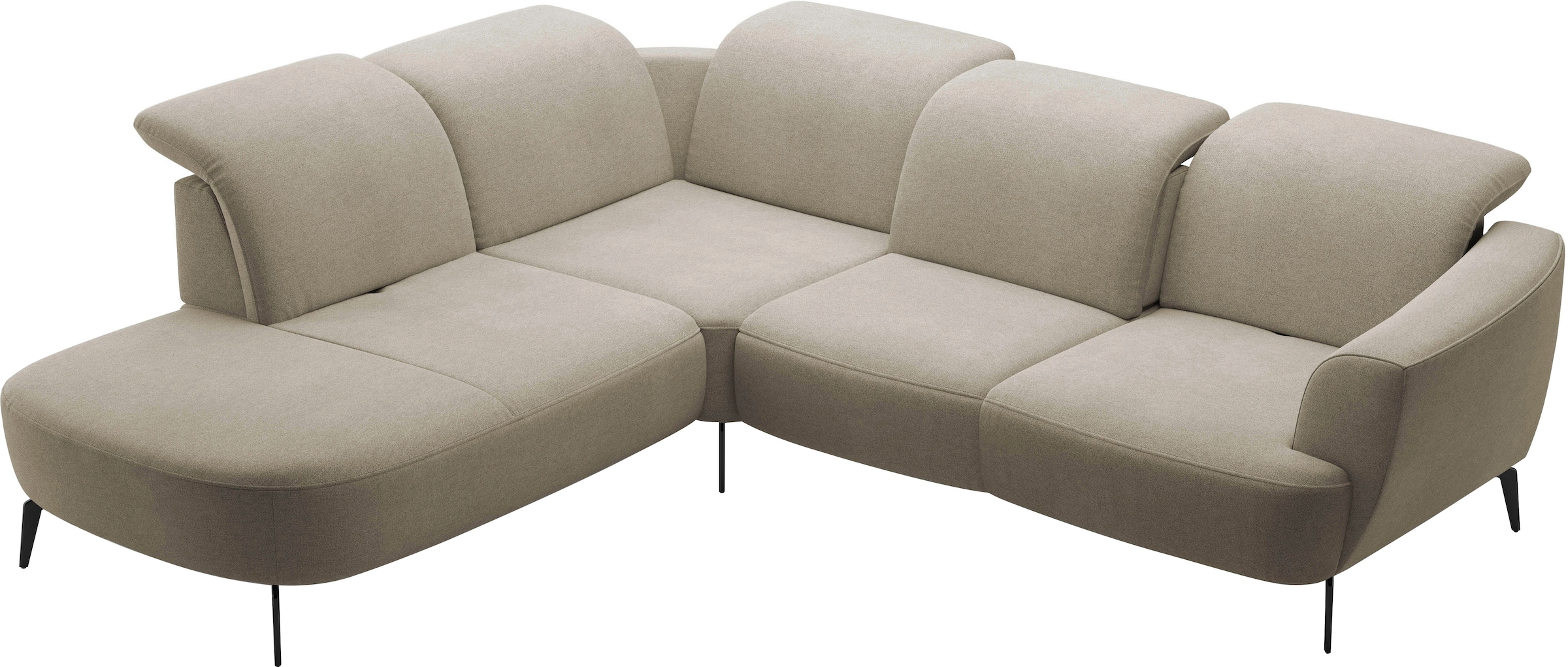 sit&more Ecksofa »Zoe«, ink.Sitztiefenverstellung, wahlweise mit Kopfteilverstellung