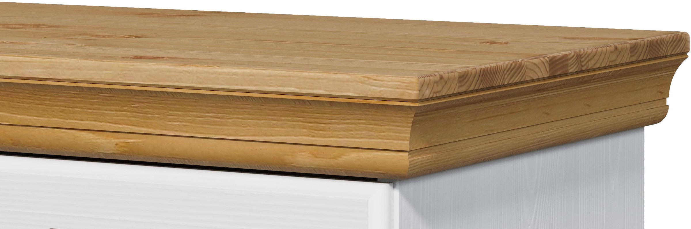 OTTO home Wäscheschrank »Rügen XXL– Landhaus-Charme mit maximalem Stauraum, zeitlos schön« B/H/T ca. 127/216/70 cm,  Integrierte Sitzbank + Schubladen: Stauraum für Schlafzimmer+Diele