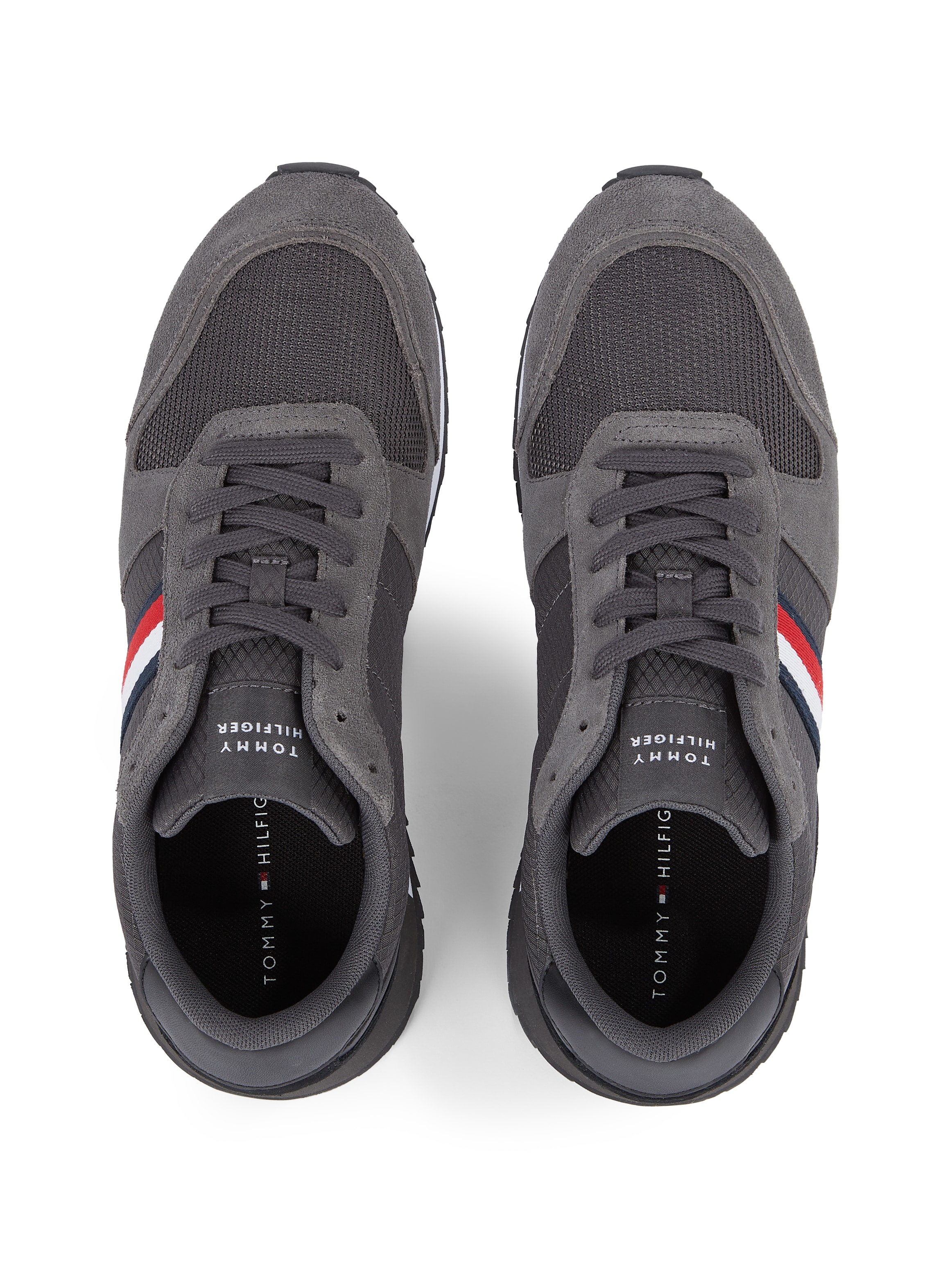 Tommy Hilfiger Sneaker »RUNNER EVO MIX BLOCK«, Freizeitschuh, Halbschuh, Schnürschuh mit Streifen in Tommy Farben