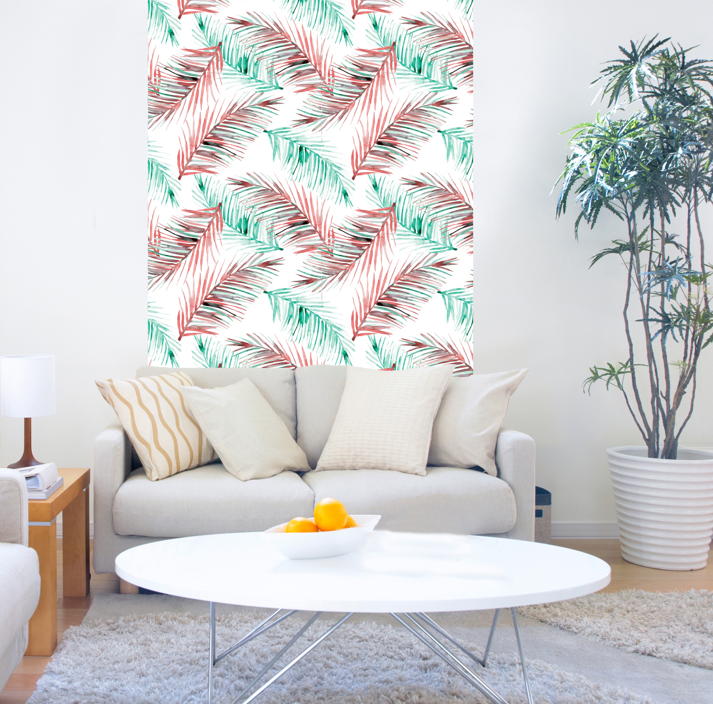 queence Vinyltapete »Ghaishol«, bedruckt-Motiv-botanisch-floral-gemustert-natürlich, 90x250cm, selbstklebend, kinderleichte Anbringung, Sticker