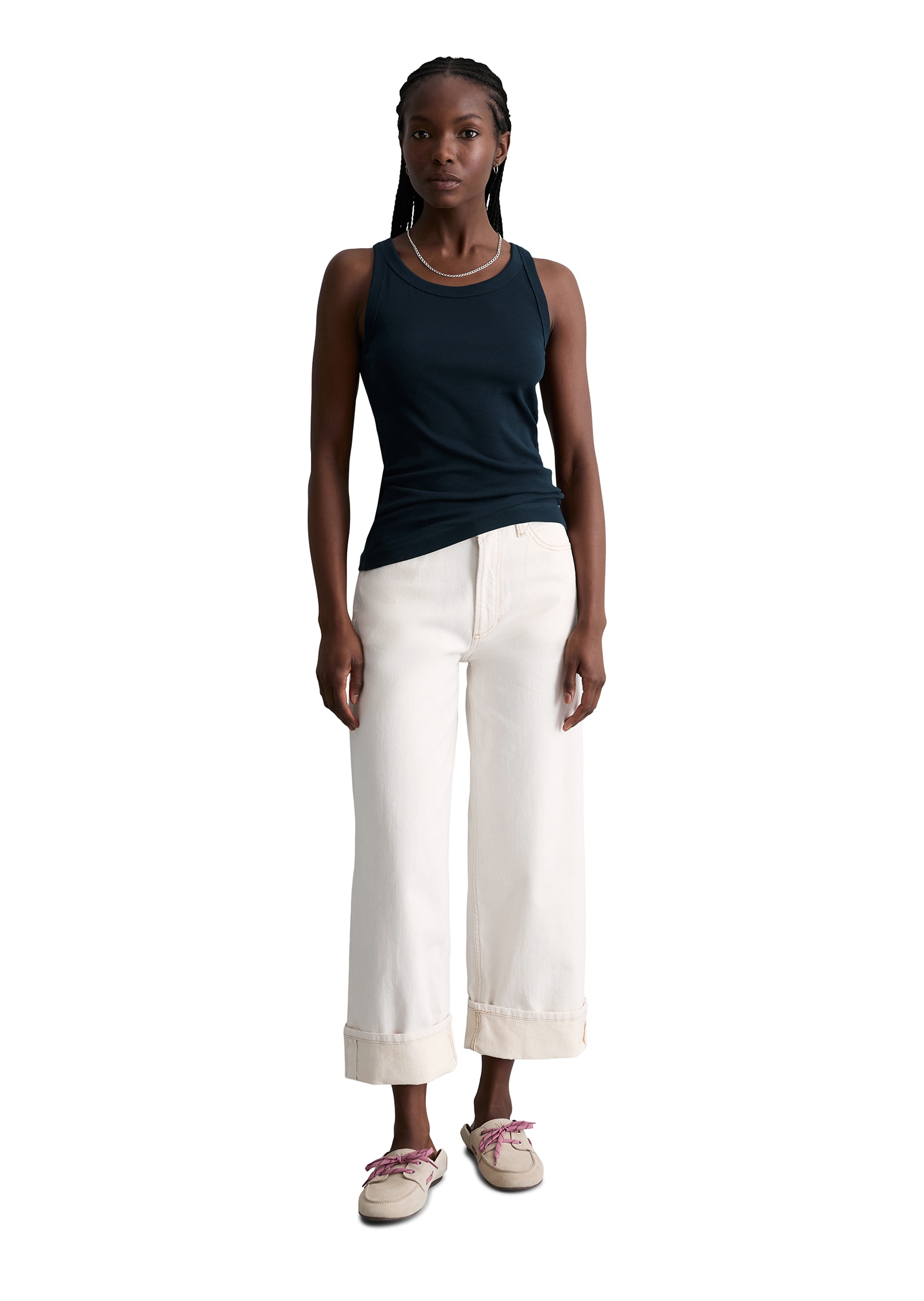 Marc O'Polo DENIM 7/8-Jeans Model Tomma wide aus hochwertigem Stretch-Denim, Hohe Taille