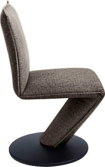 K+W Komfort & Wohnen Drehstuhl »Drive«, Flachgewebe 775, Stuhl mit federnder Sitzschale, Drehteller in Metall schwarz Struktur
