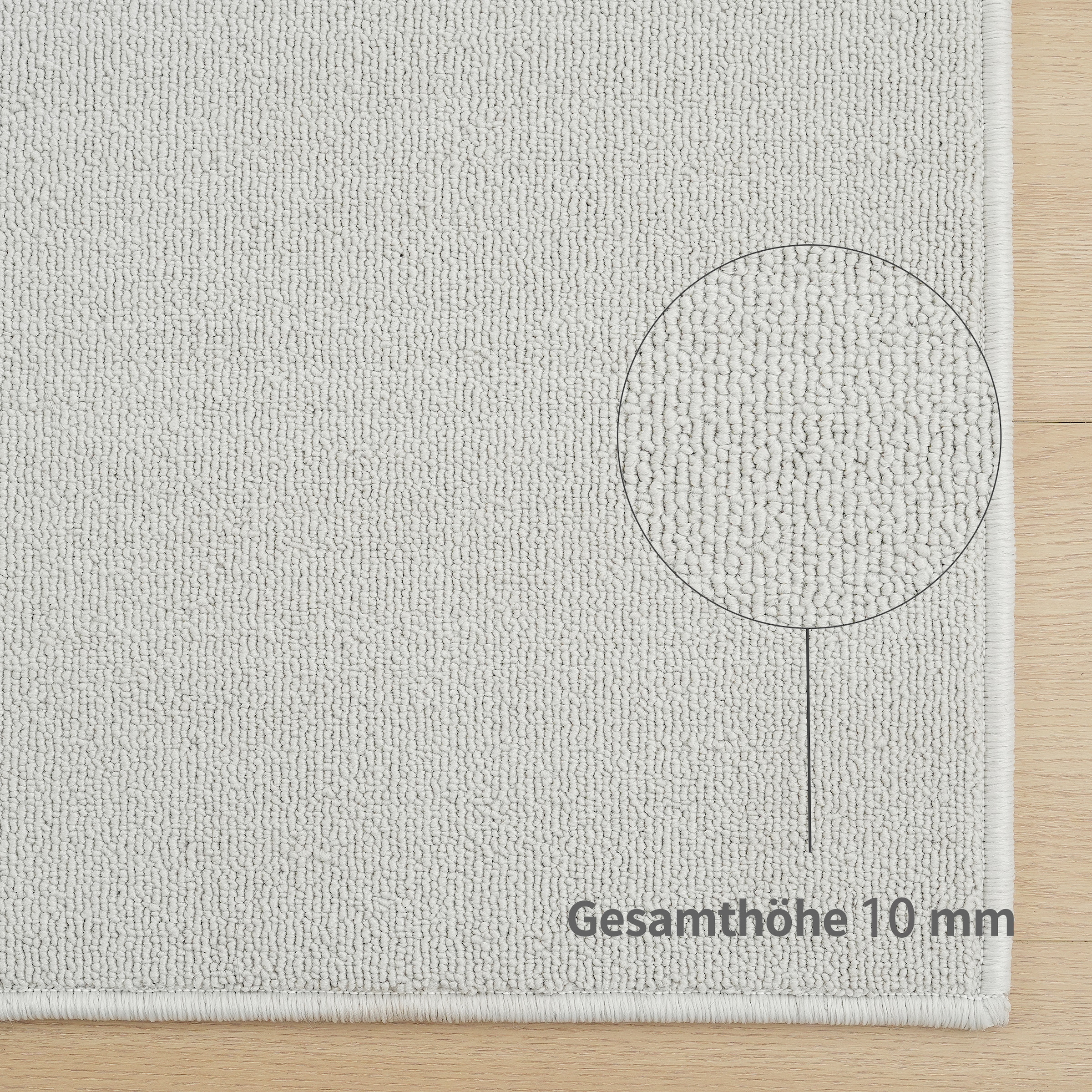 my home Teppich »Jola, Uni-Farben, besonders dichte Qualität, Boho«, rechteckig, 10 mm Höhe, Wohnzimmer, Schlafzimmer, Flur, Kinderzimmer, wasserabweisend
