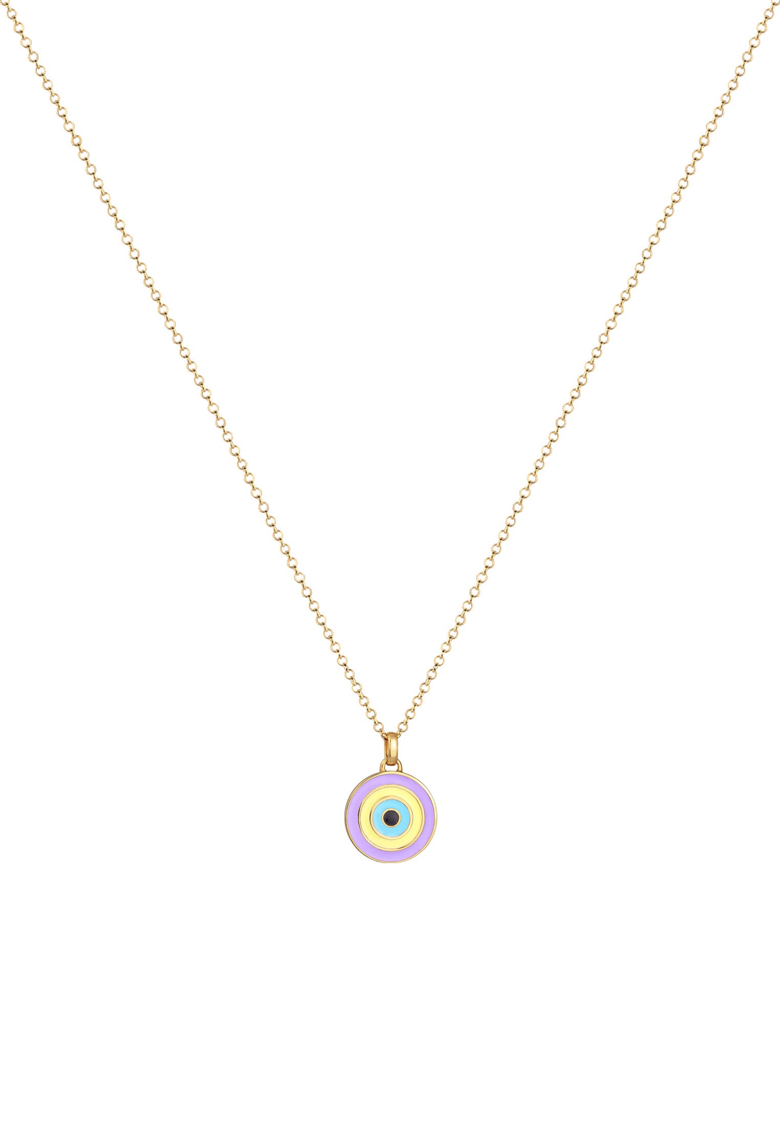 Elli Kette mit Anhänger »Halskette Evil Eye Emaille Magic Cool 925 Silber«
