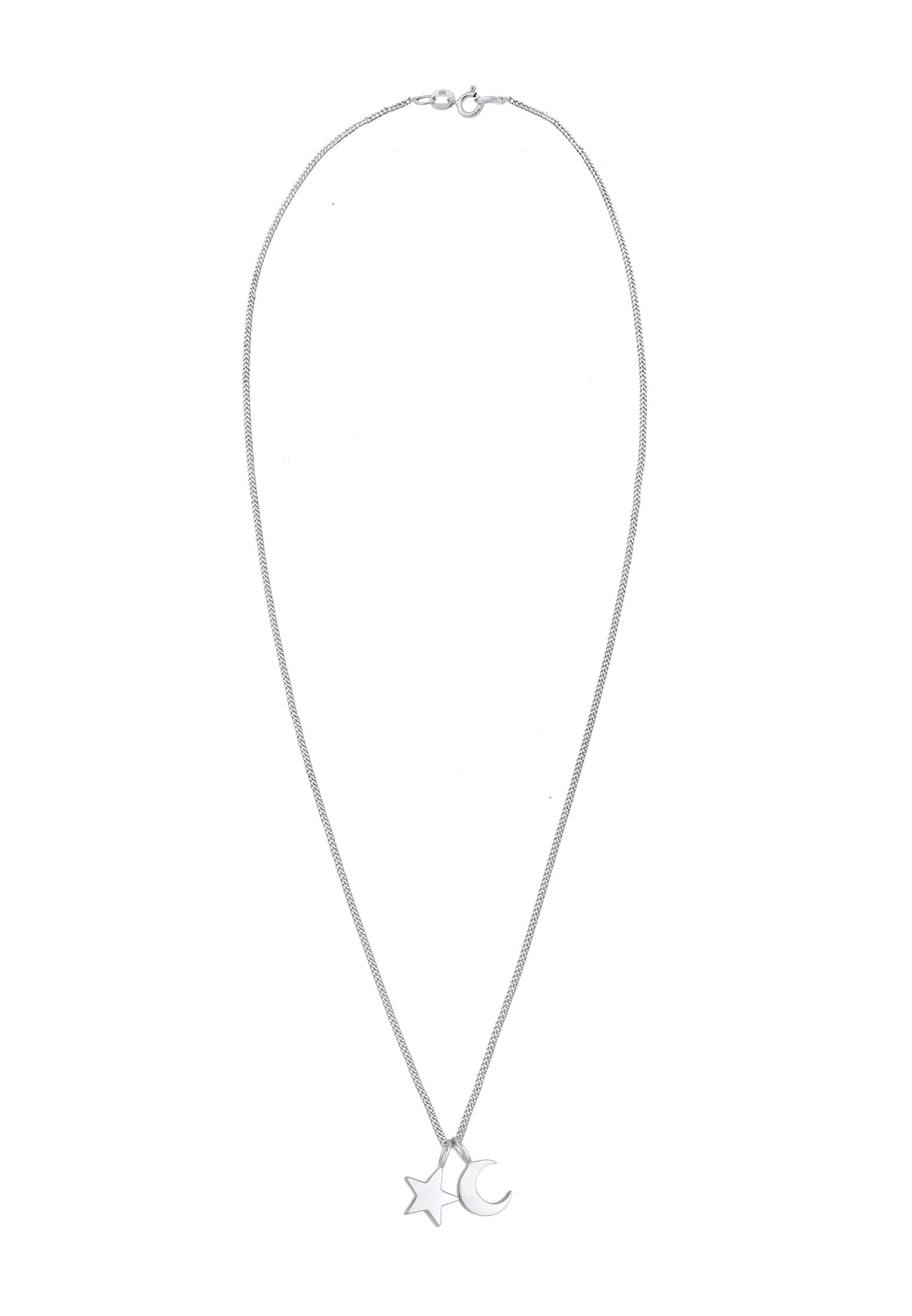 Elli Kette mit Anhänger »Halskette Stern Mond Anhänger Astro Basic 925 Silber«