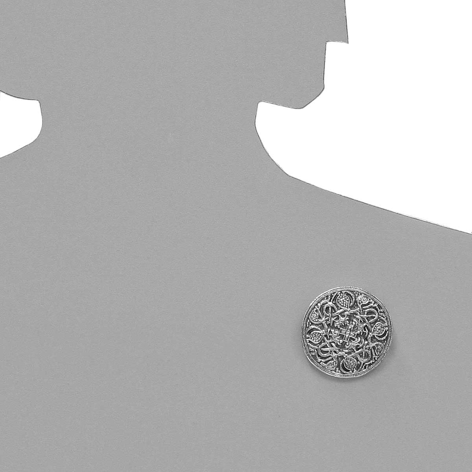 OSTSEE-SCHMUCK Brosche »- Hiddensee 42 mm rund - Silber 925/000 -,«