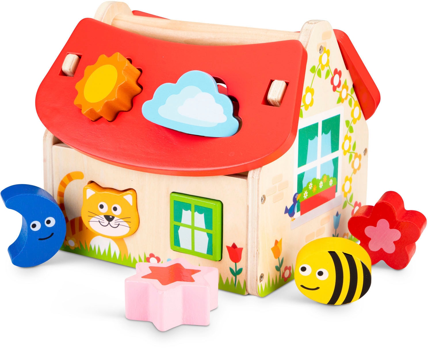 New Classic Toys® Educational weltweit kaufen »Holzspielzeug, online Wald FSC®- - Steckspielzeug OTTO | schützt Haus«, 