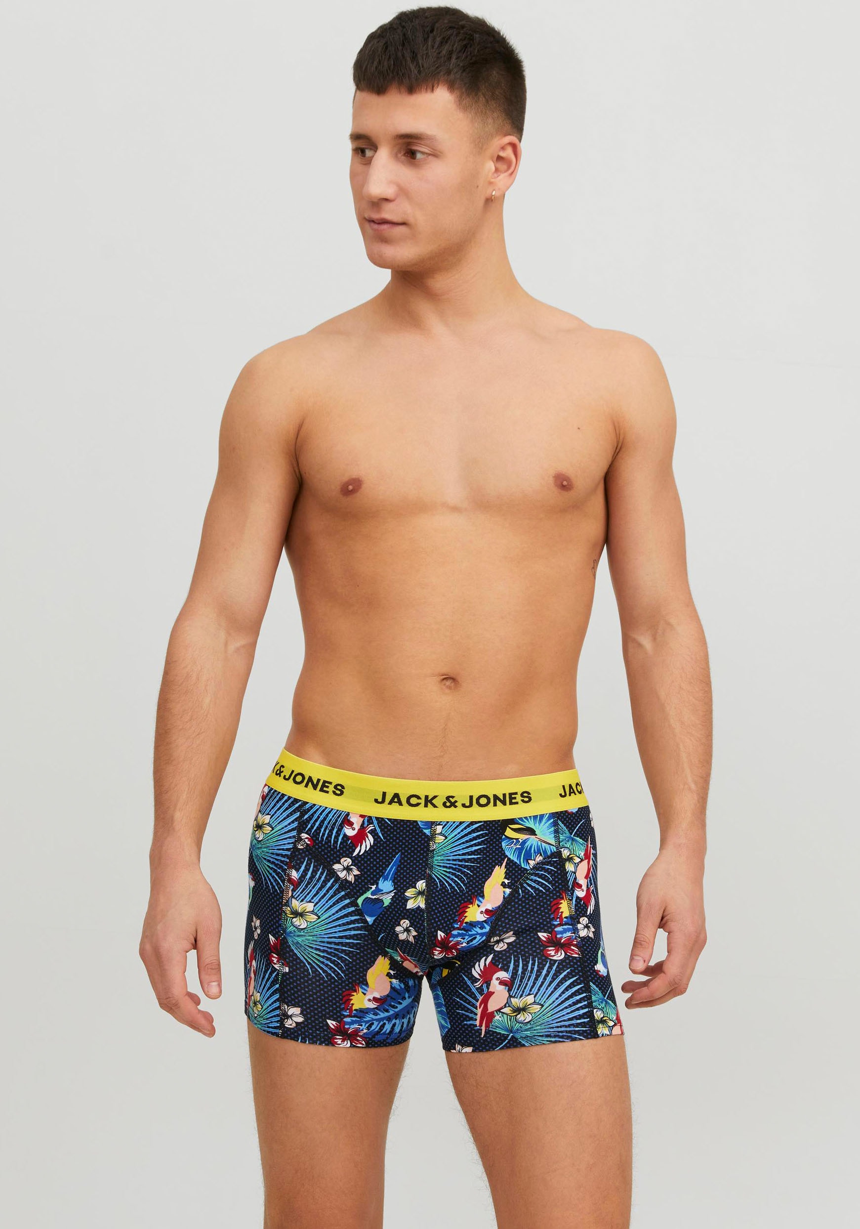 Jack & Jones Trunk »JACFLOWER BIRD TRUNKS 3 PACK NOOS«, (Packung, 3 St.)