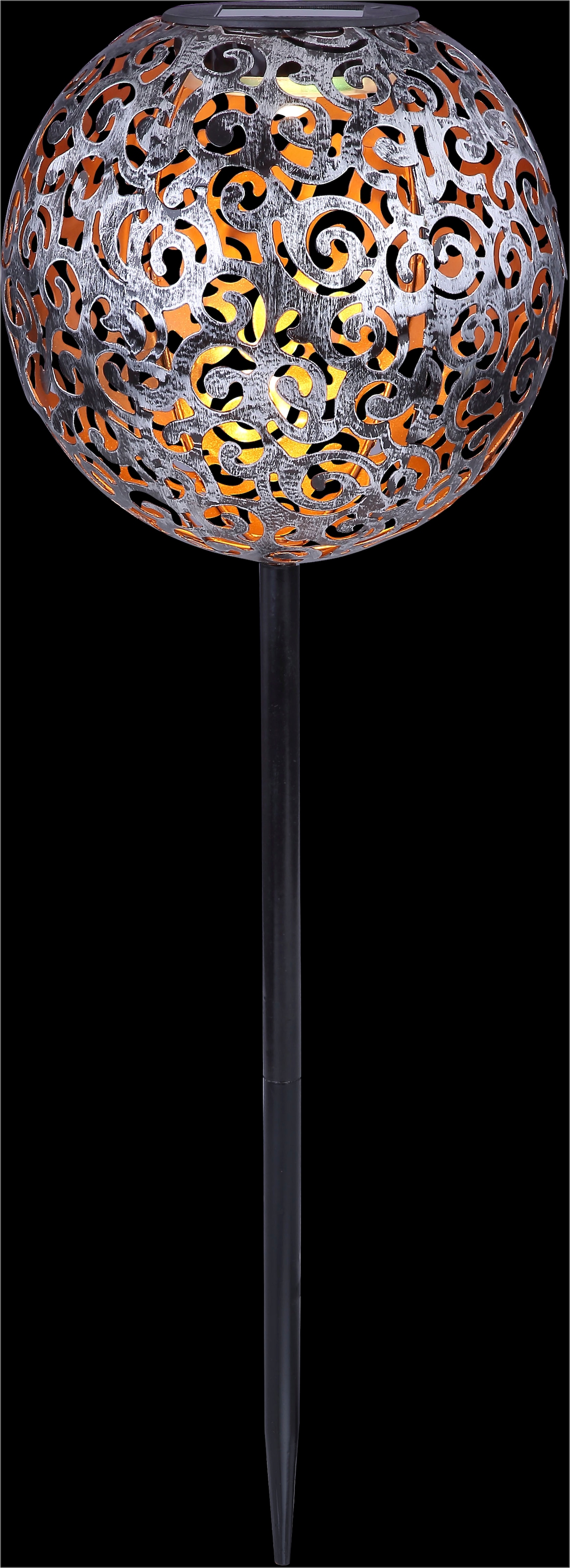 GLOBO LIGHTING LED Solarleuchte »SOLAR« LED-Modul 1 Stk. Warmweiß Solarlampe für Garten, Toller Lichteffekt, Solarkugel mit Erdspieß