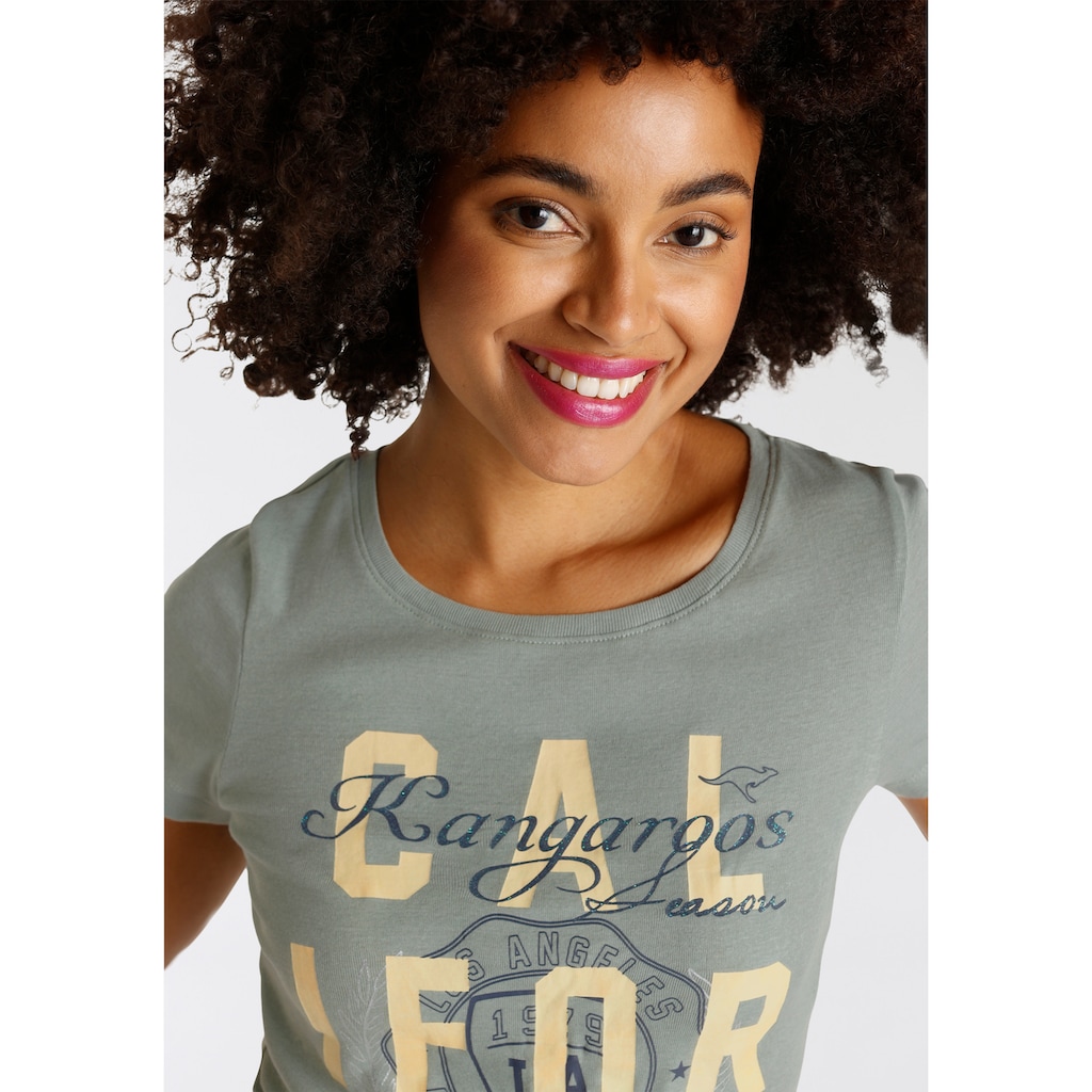 KangaROOS Print-Shirt, mit Logodruck im California-Style