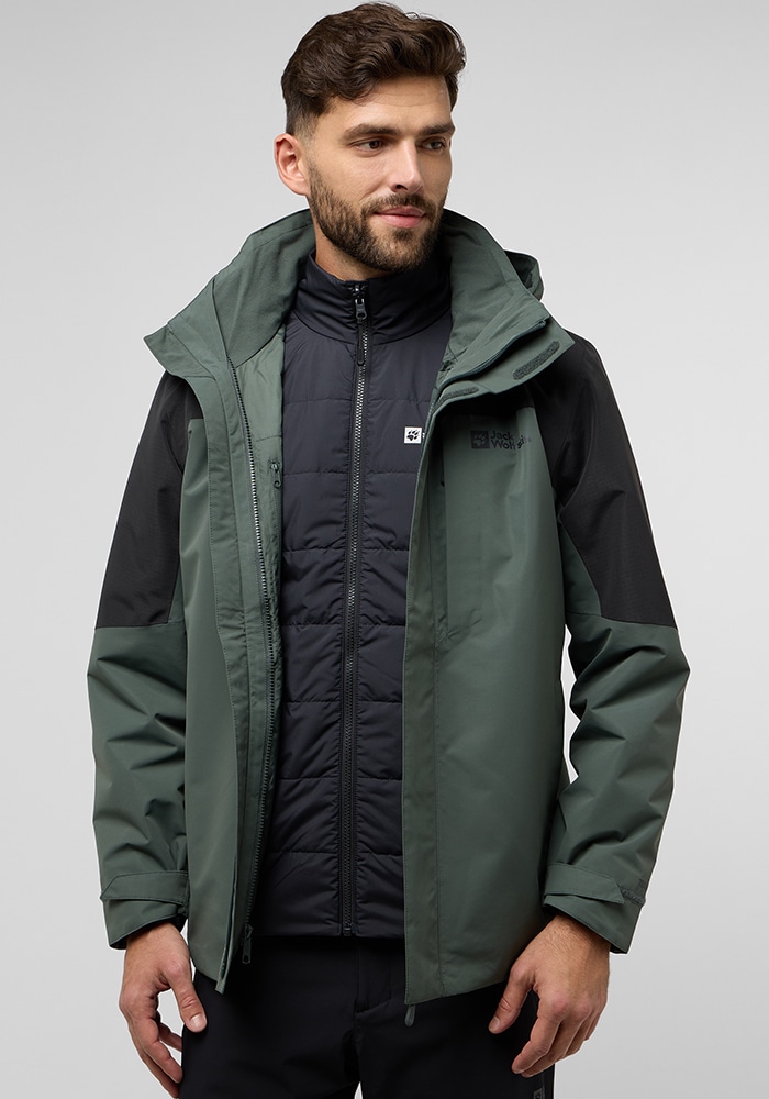 Jack Wolfskin 3-in-1-Funktionsjacke »ROMBERG 3IN1 JKT M«, mit Kapuze