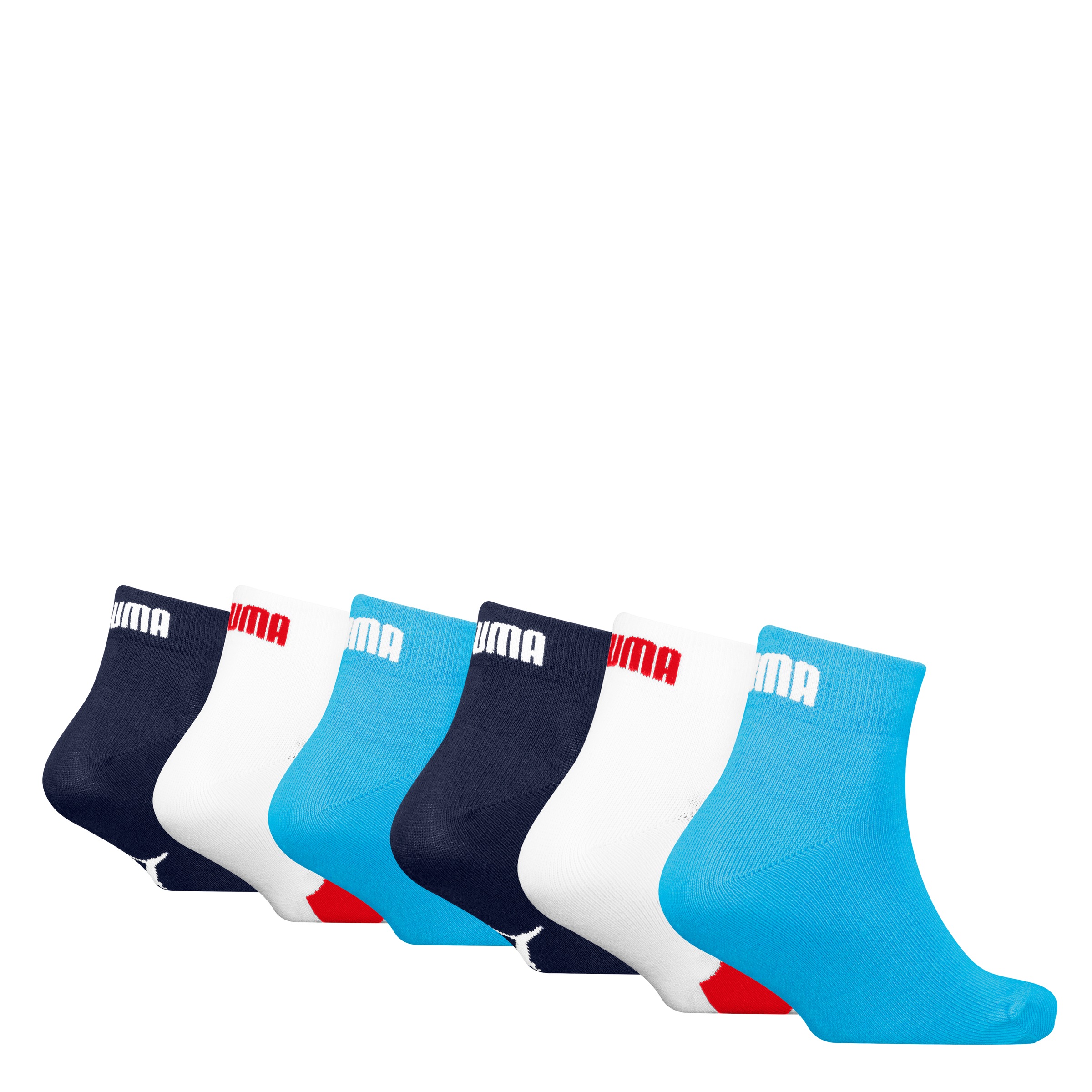 PUMA Kurzsocken »PUMA KIDS BWT QUARTER 6P ECOM«, (6 Paar), mit lebhaftem Farbdesign
