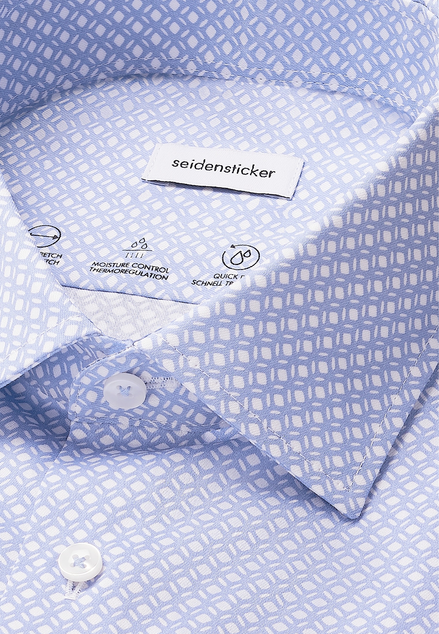 seidensticker Businesshemd »Schwarze Rose«, Slim 1/1 Kentkragen Druck